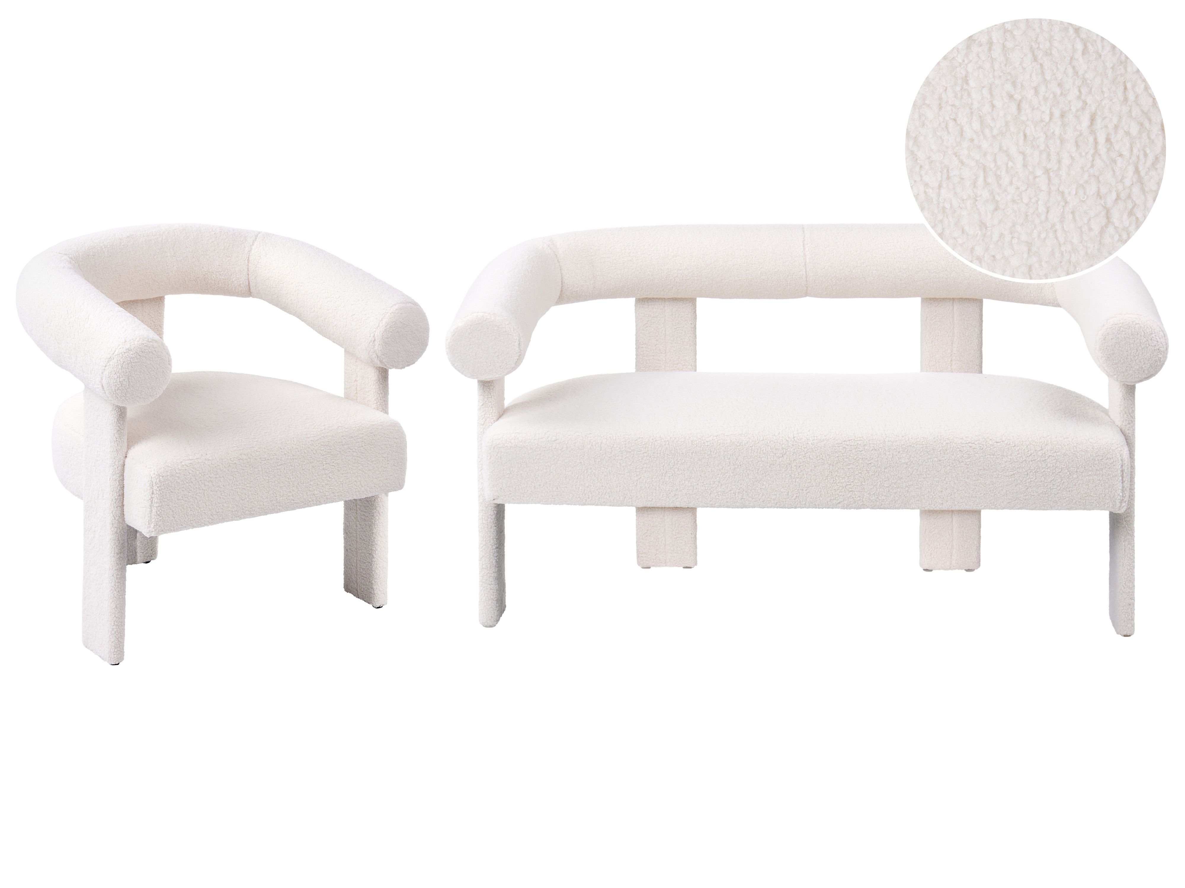 Living Room Set ILBRO Boucle Off-White