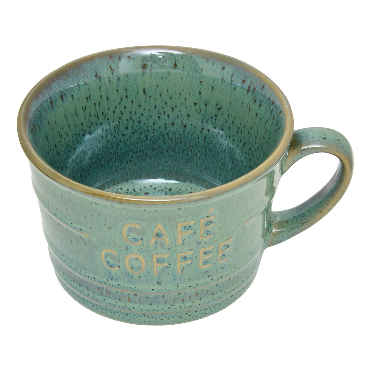 Mug "Cafe" 260 ml, earthenware, emerald green