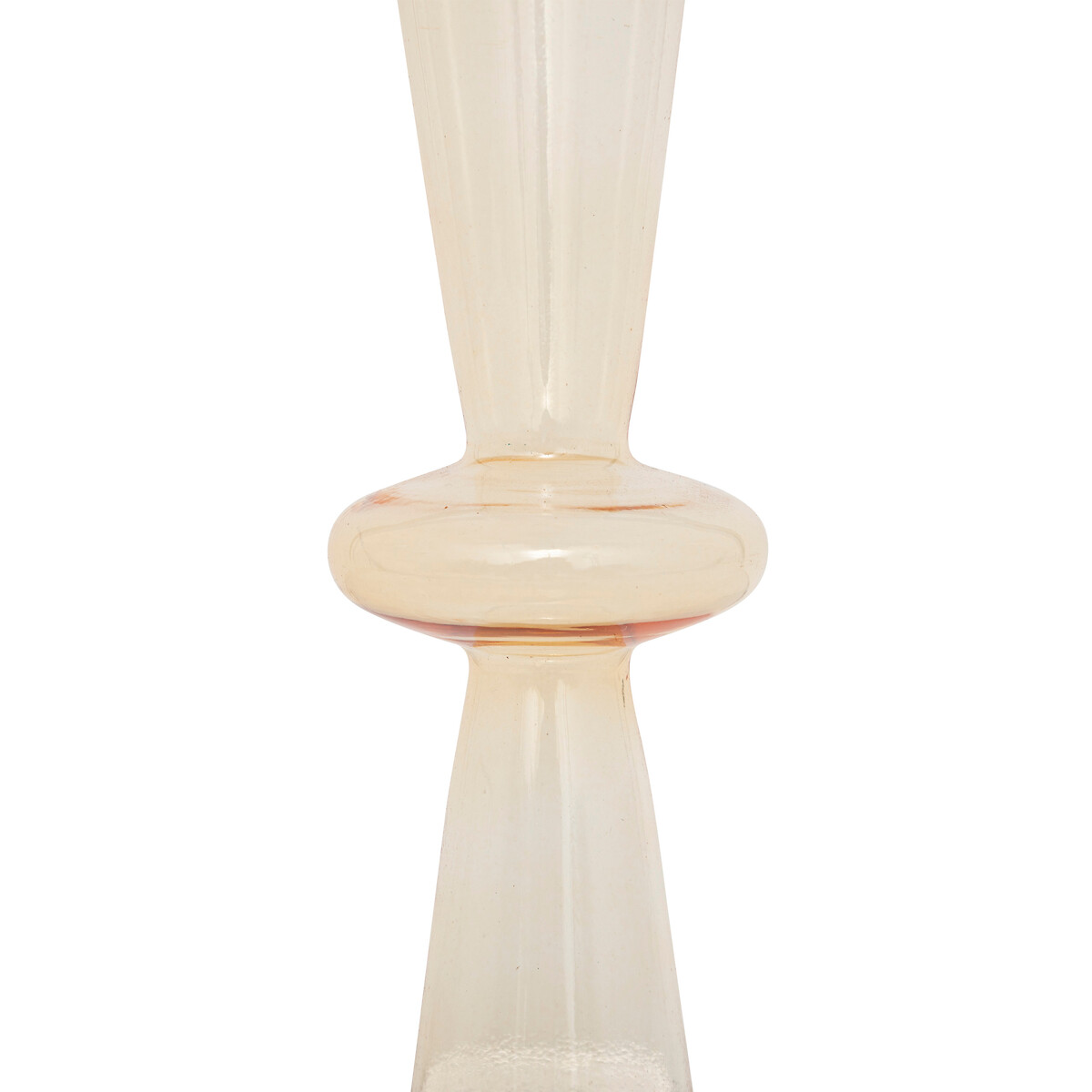 Candlestick, glass Yellow, H.29,5 cm