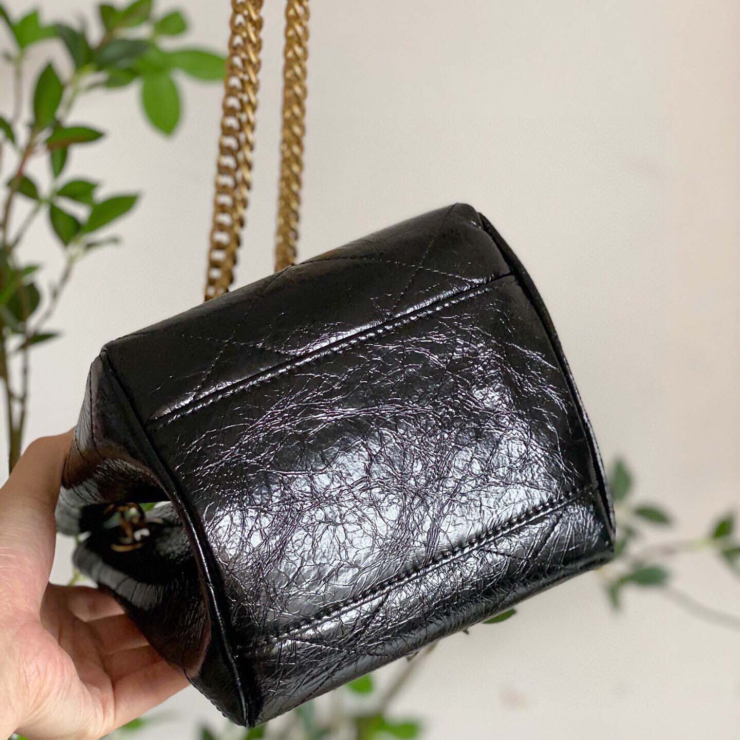 Replica Ysl Black Chain Crossbody Shoulder Bucket Bag1:1High-quality replica
