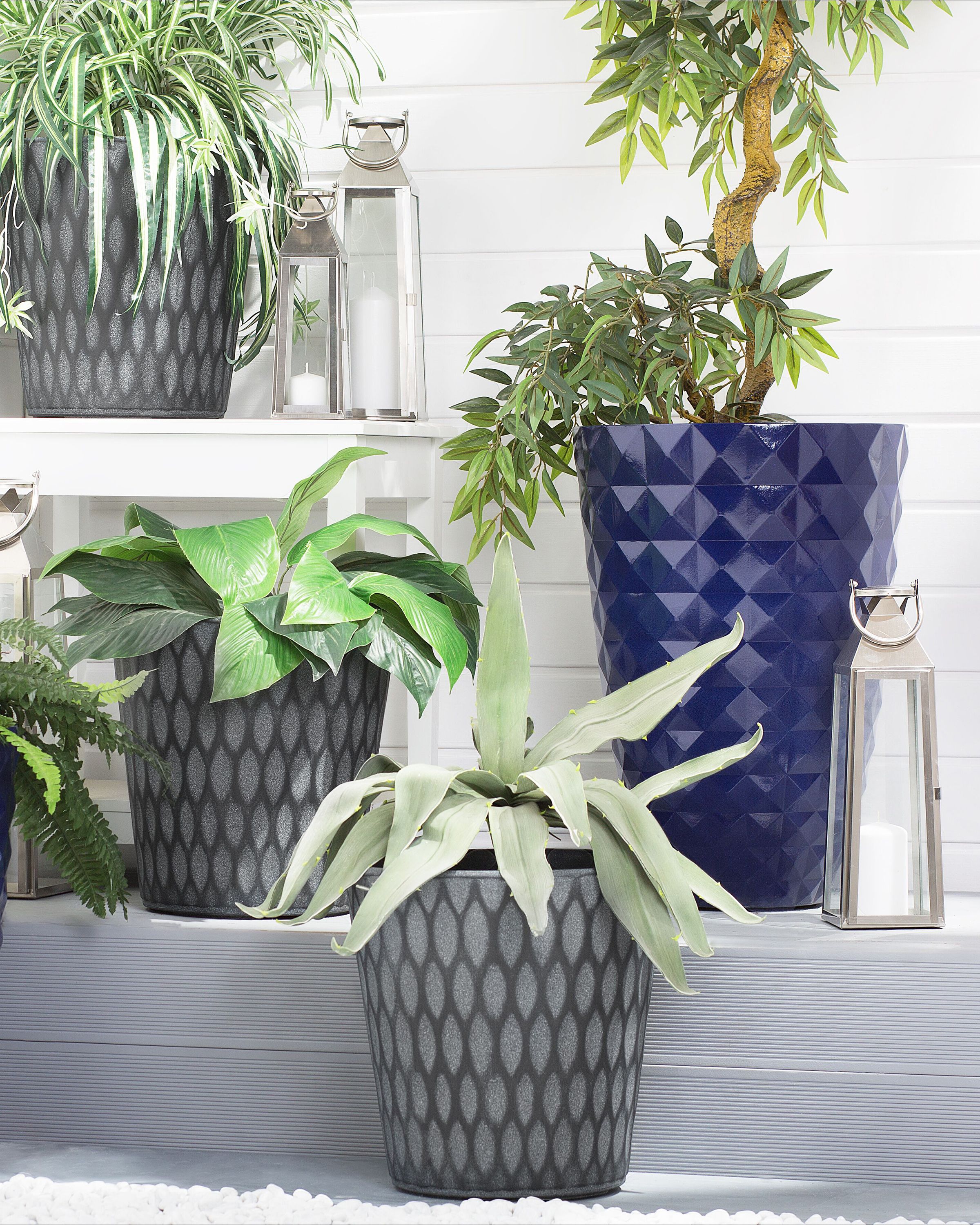 Plant Pot LAVRIO 36 cm Dark Grey
