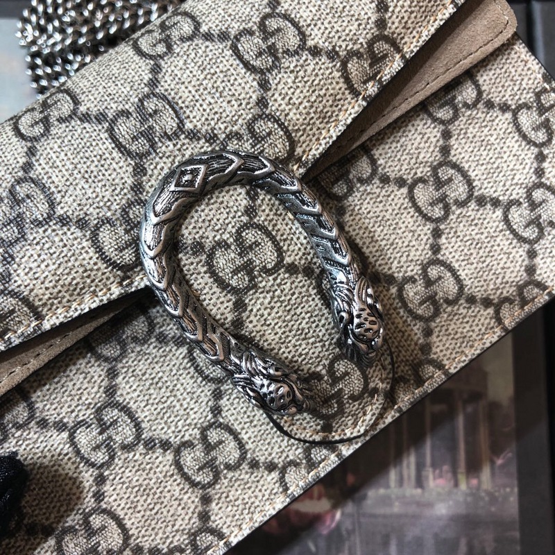 Replica Gucci Dionysus Leather Canvas Super Mini Bag1:1High-quality replica