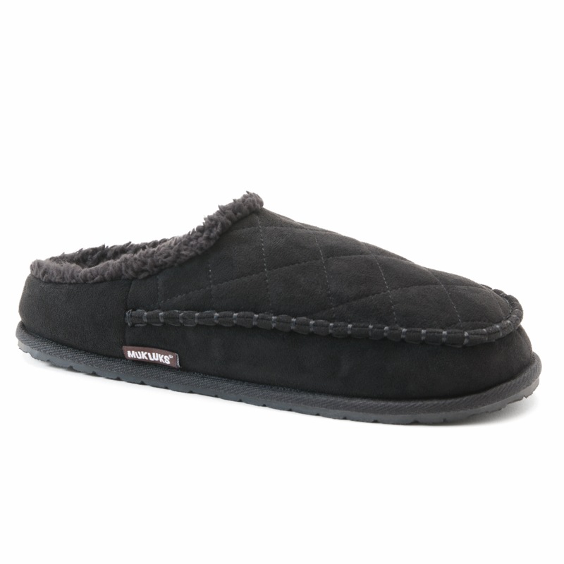 MUK LUKS Men's Pieced Scuff with Faux-Fur Lining - MIDNIGHT VELVET CATALOG
