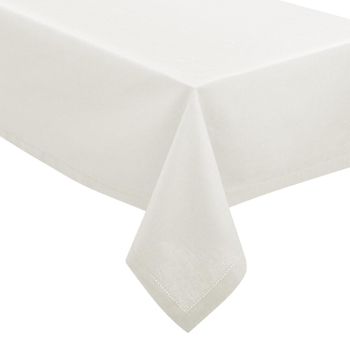 Tablecloth "Jane", cotton chambray White, 140x240 cm