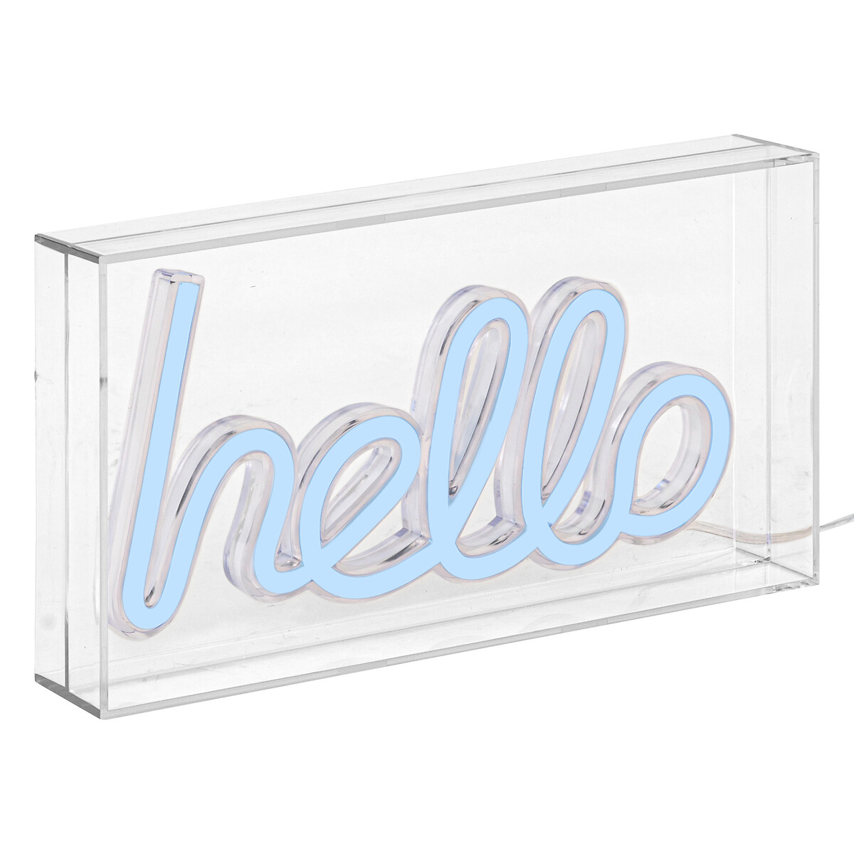 LED Neon Sign "Hello" Blue, L. 23 cm