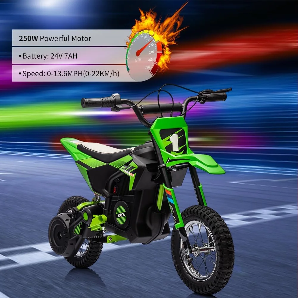 Nasitip Electric 350W Dirt Bike for Kids 8-16 year - Black - Image 10