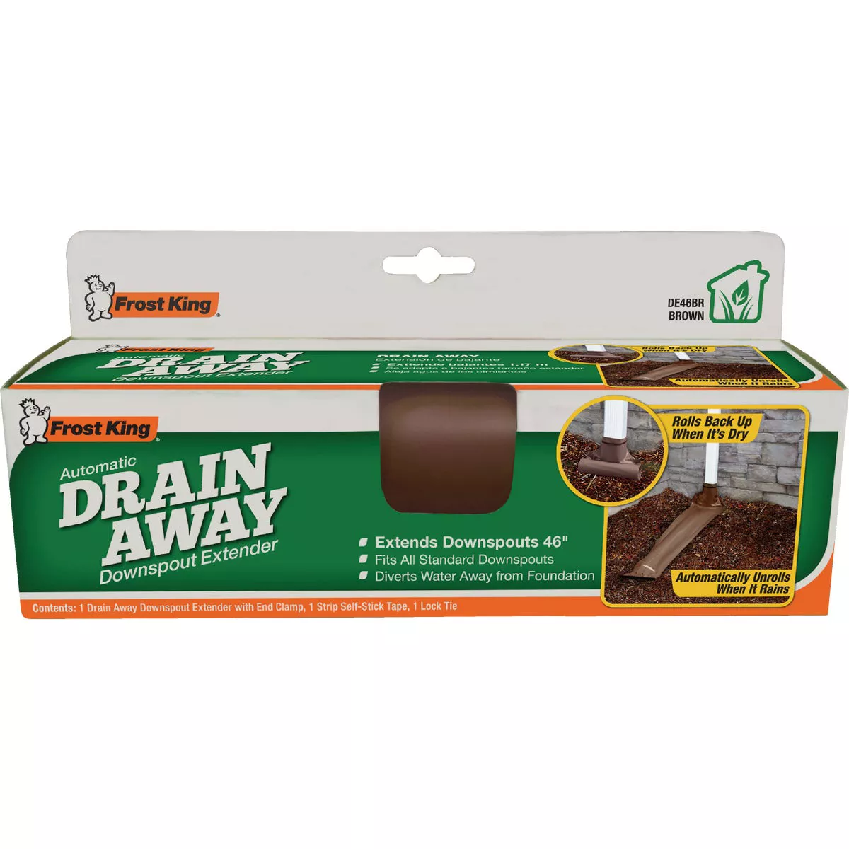 Frost King Automatic 46 In. Brown Downspout Extender