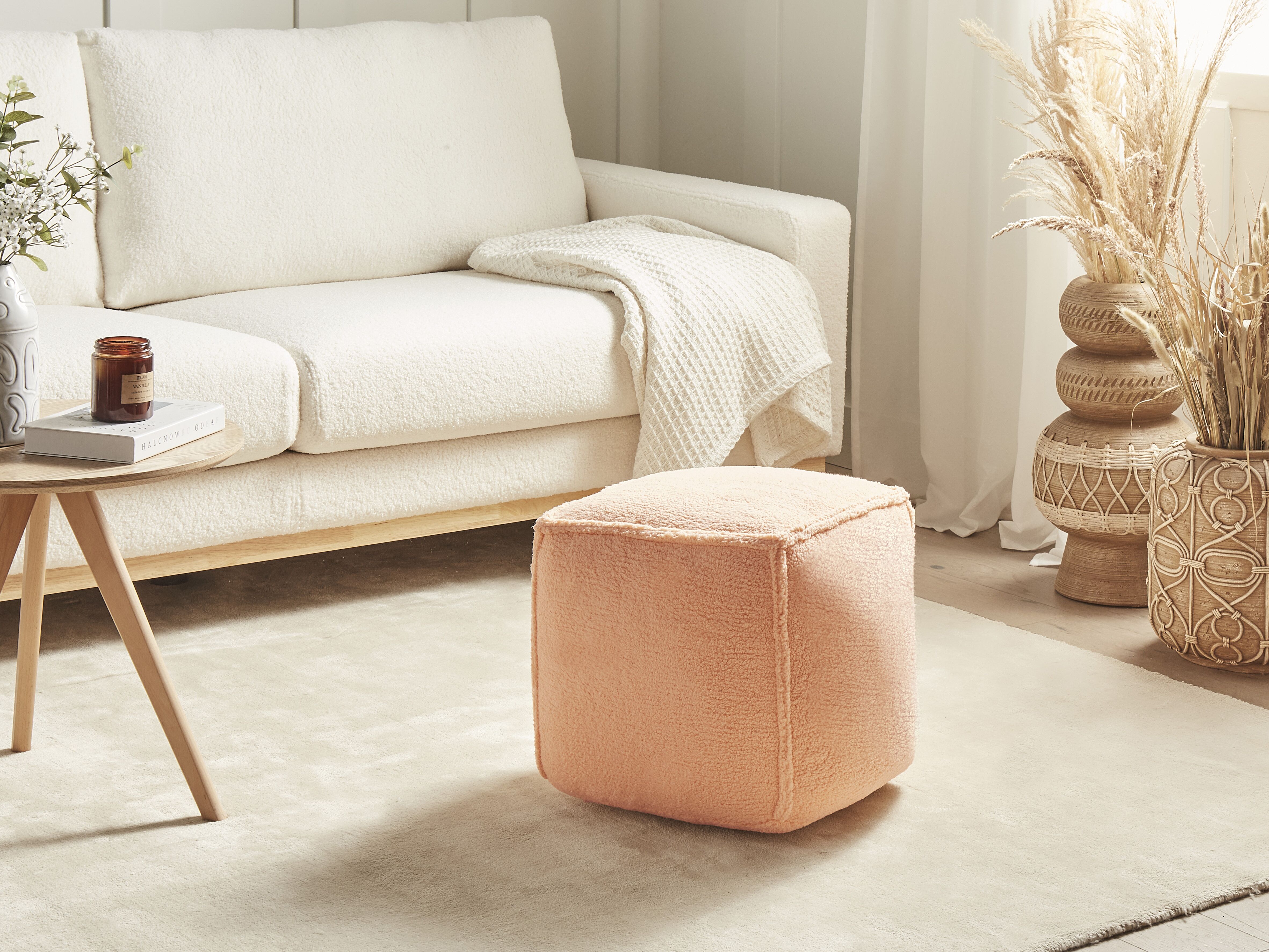 Pouffe ALIPUR Boucle Orange