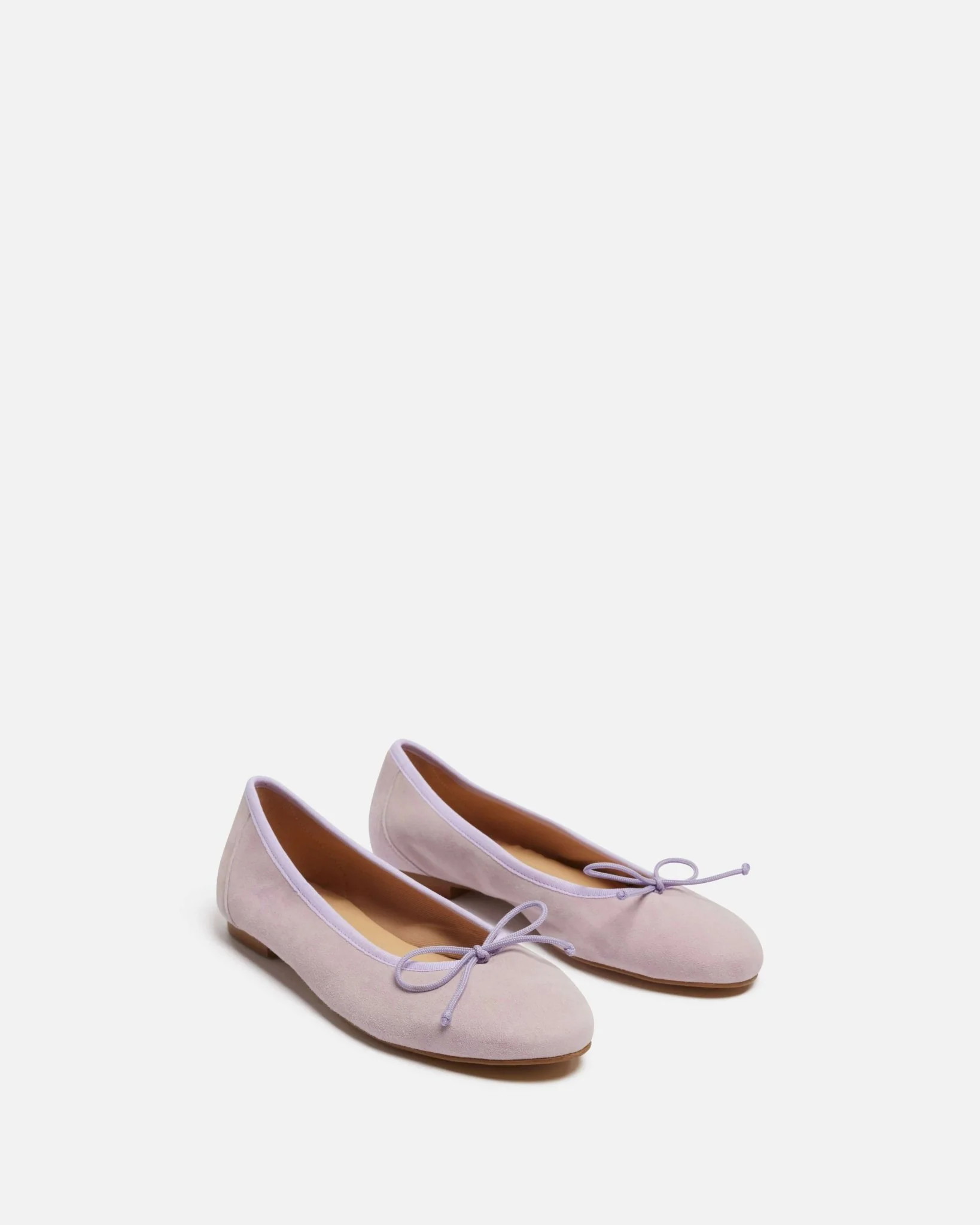 BALLERINES SOPHIE/VEL - En cuir velours lilas