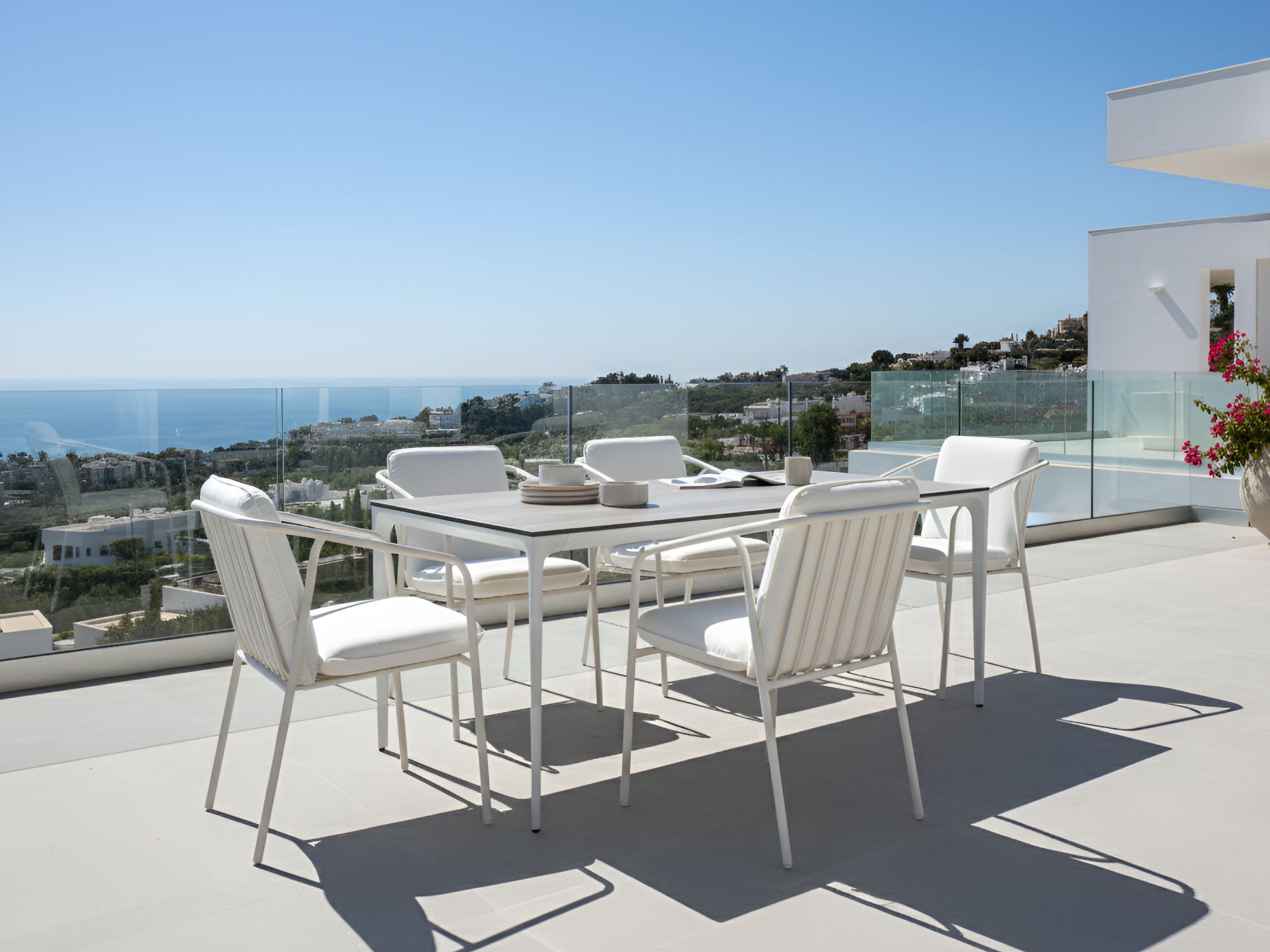 Garden Dining Table SOVARETO 180 cm 90 cm Wood-like Light Grey