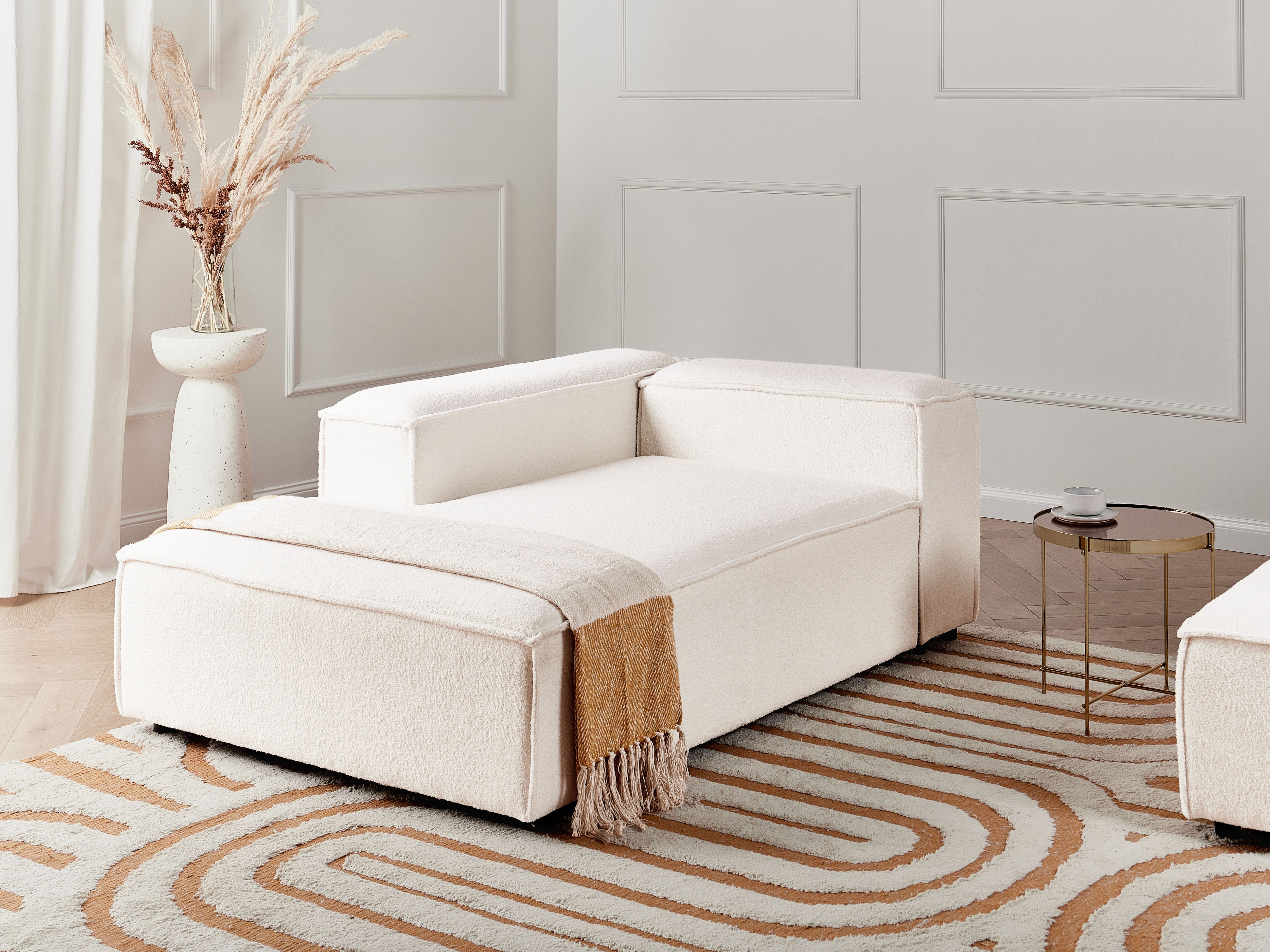 Right-Hand Chaise Lounge ARDAL Boucle Off-White