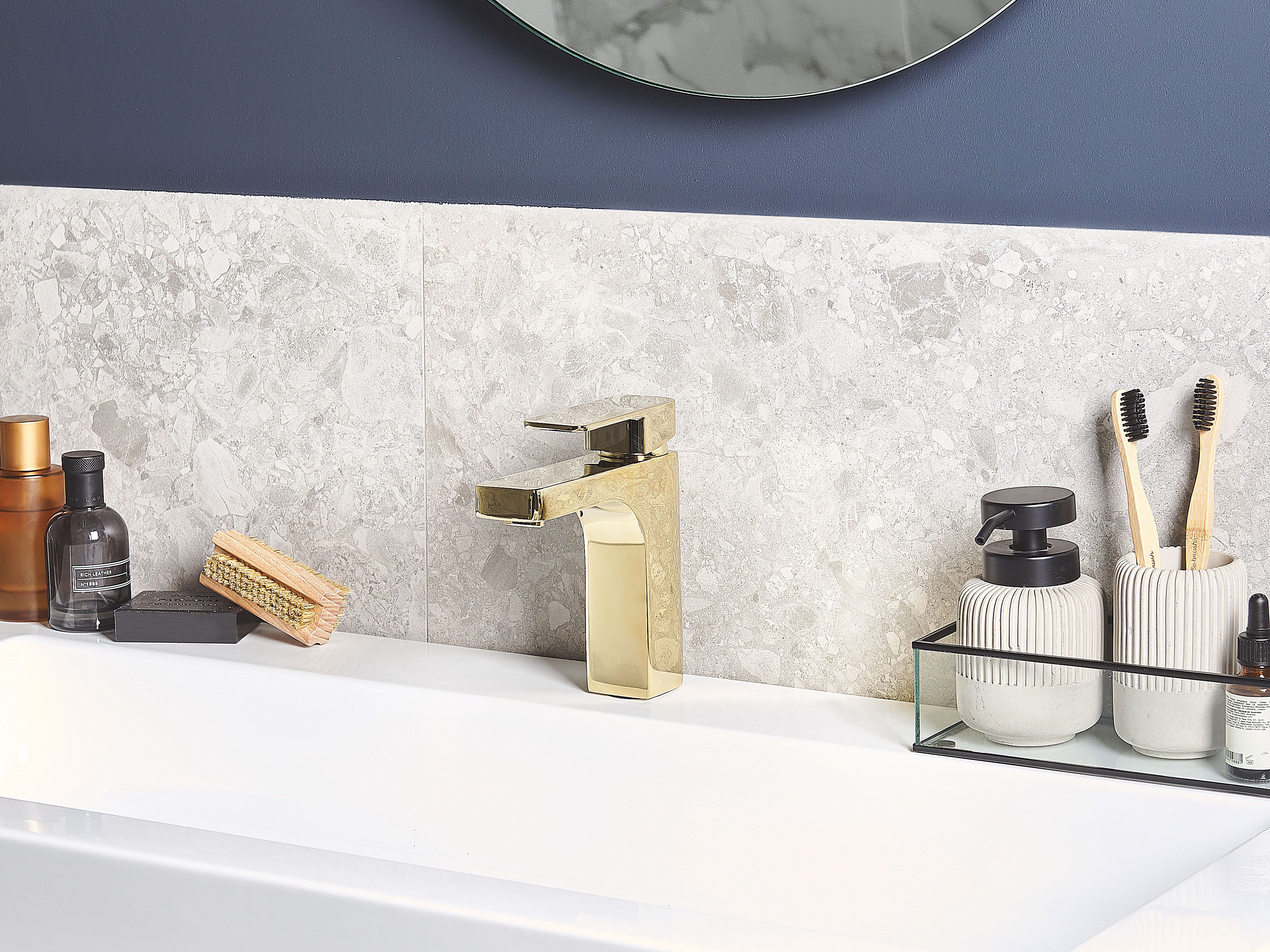 Basin Mixer Tap IRUPU Brass Gold