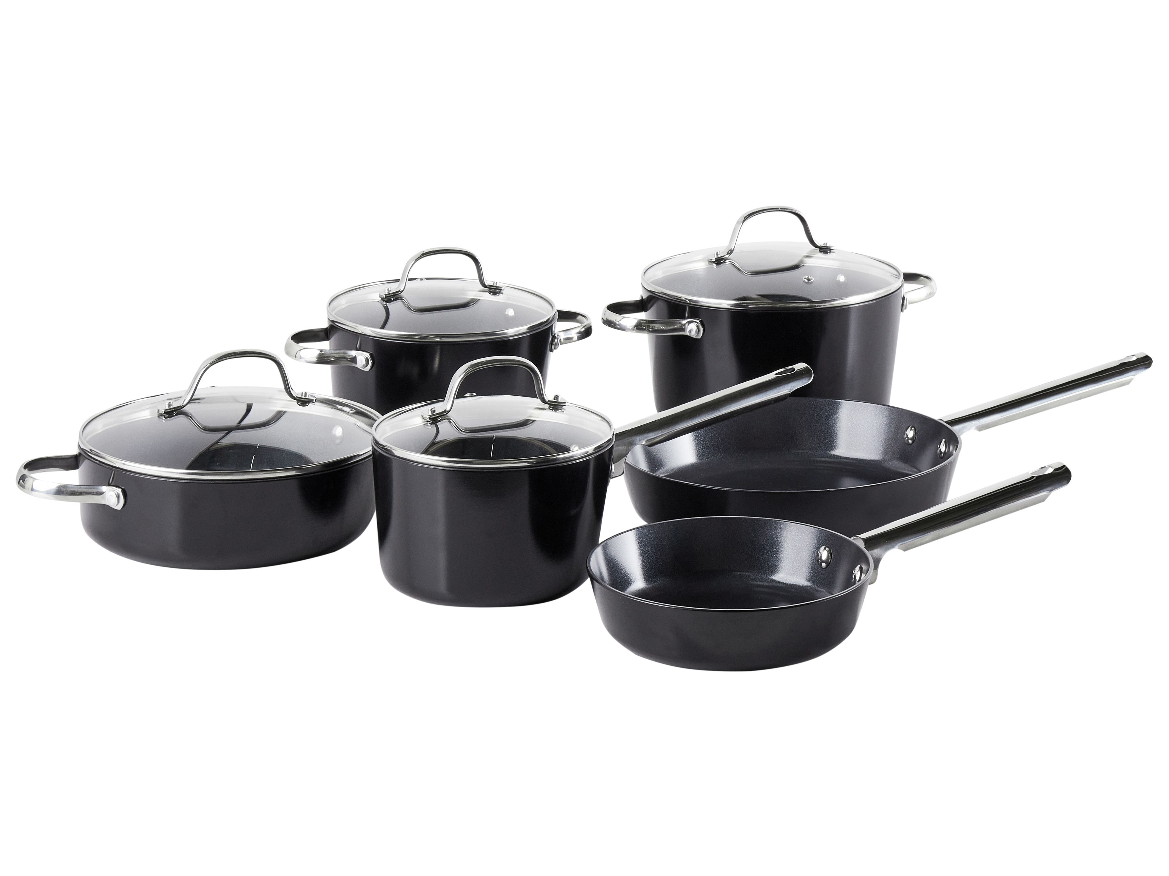 10 Piece Cookware Set ELITE PRO Black