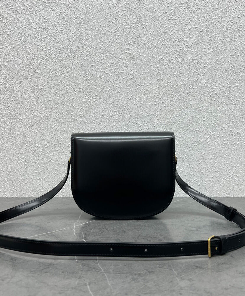Celine Teen Besace Triomphe In Shiny Calfskin Black1:1High-quality replica