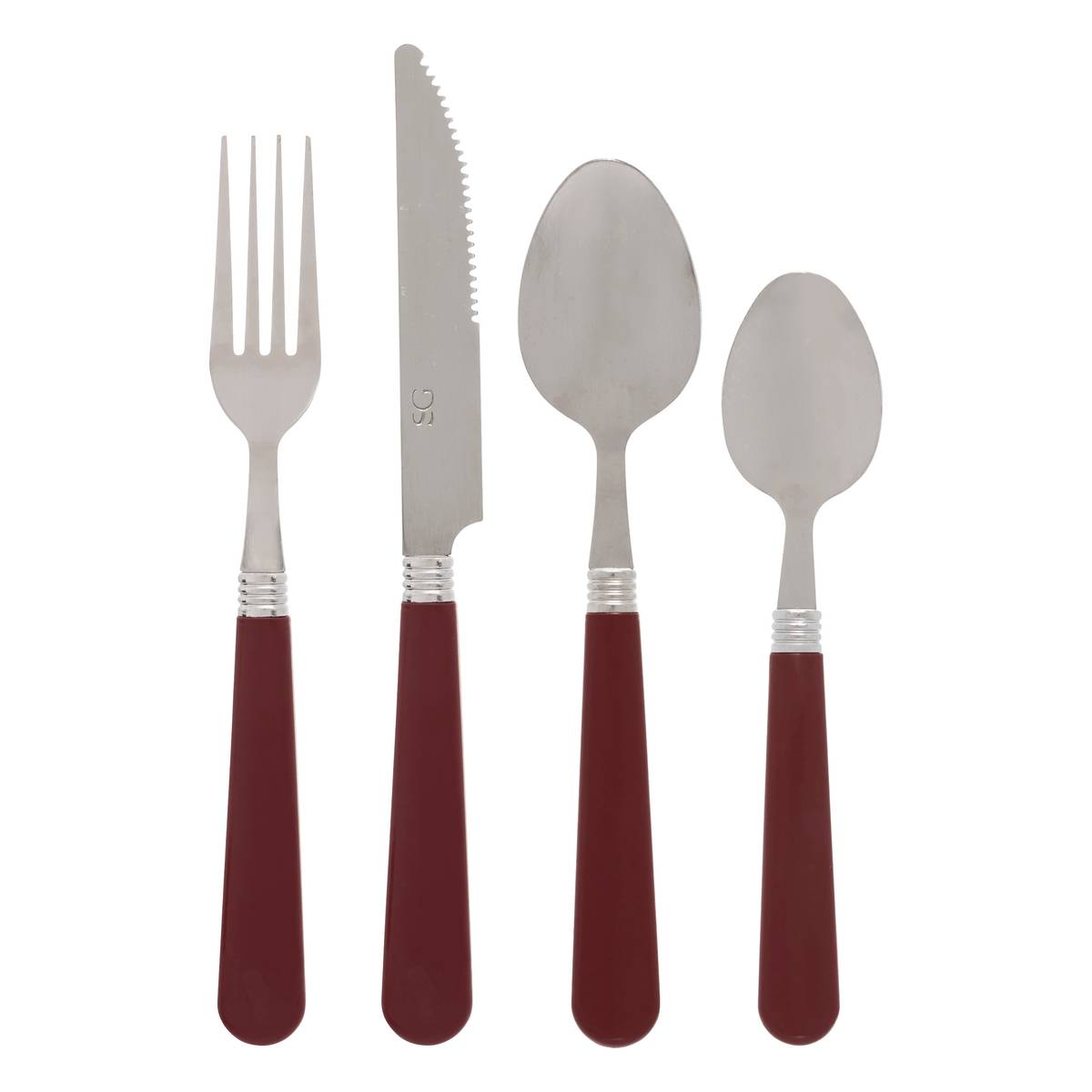 24-piece cutlery set "Colorama" Red