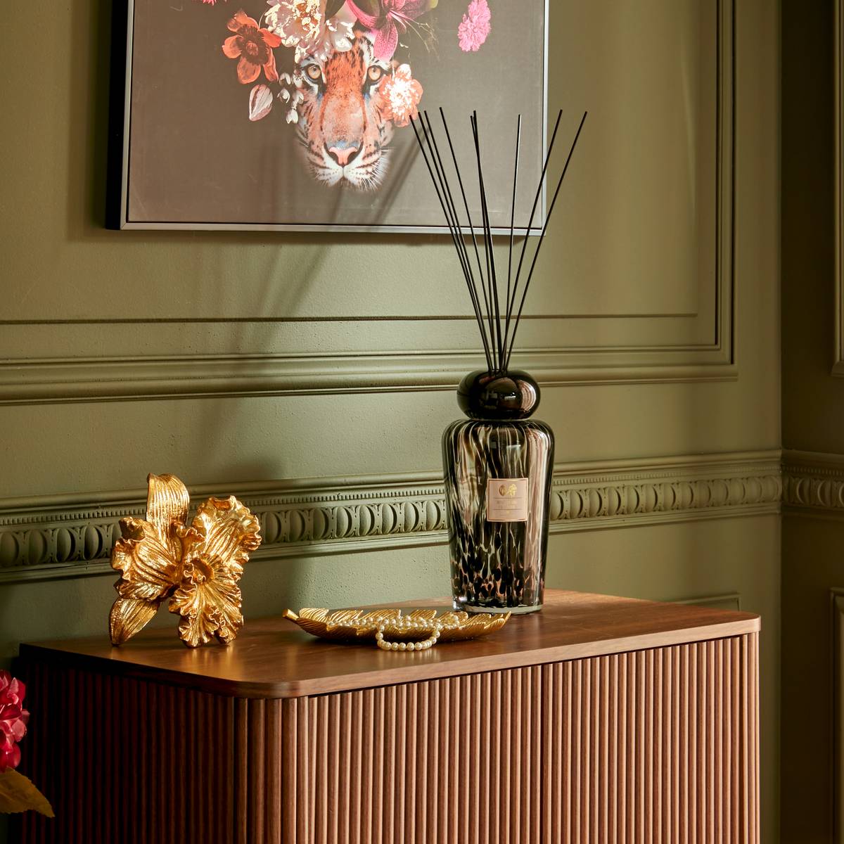 Diffuser "Belli" Tonka Bean - Clove, Black, H.17 cm