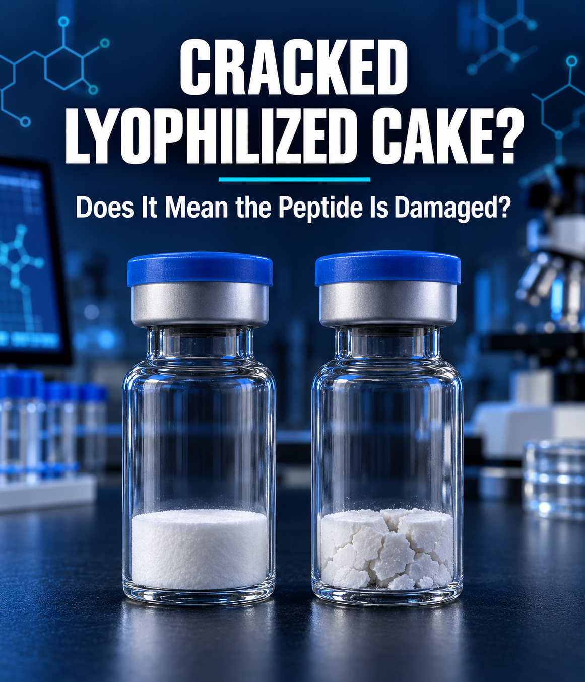 Does a Cracked Lyophilized Cake Mean the Peptide Is Damaged?