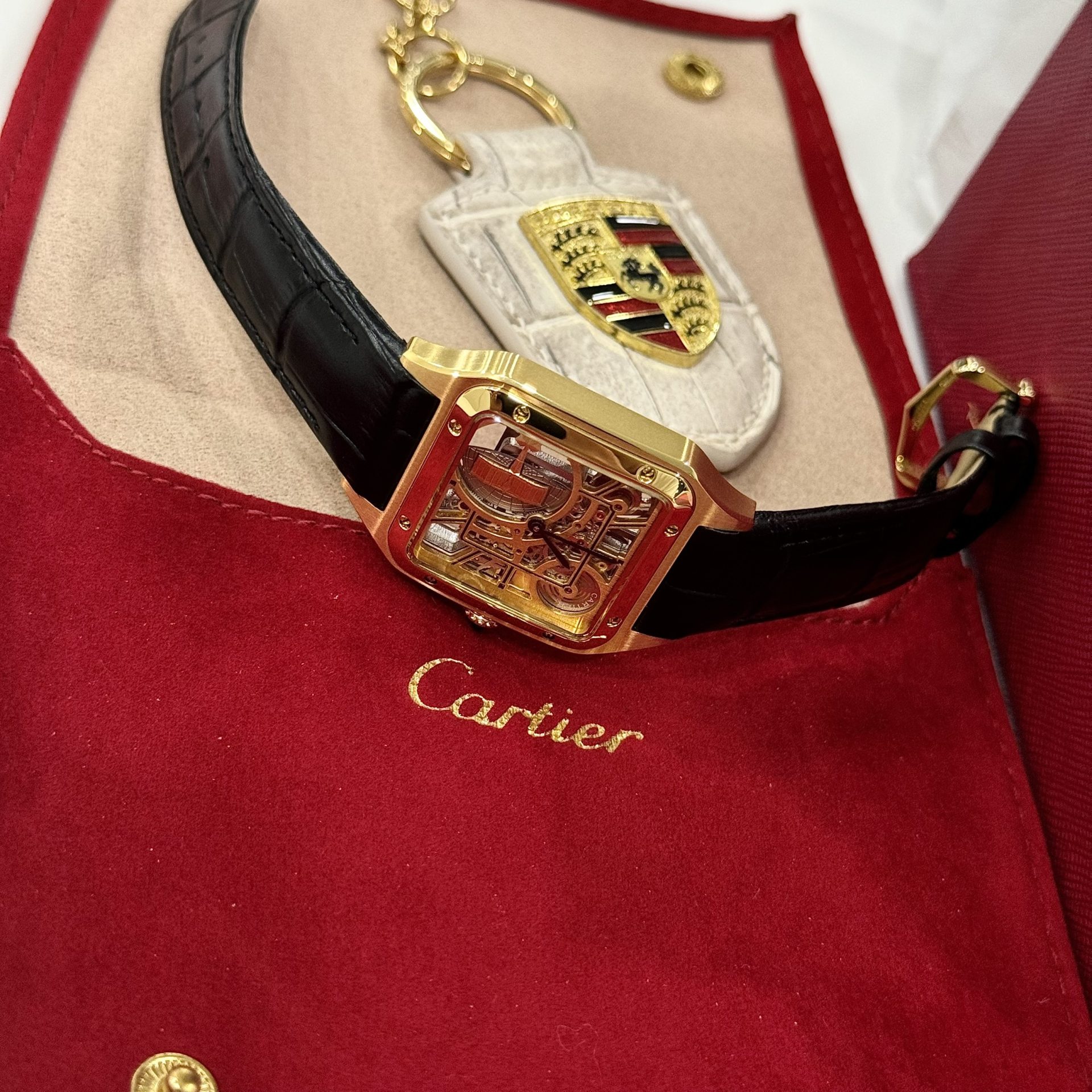 Cartier Replica Watch Santos WHSA0031 Quartz Leather Strap 31x43mm - Top club