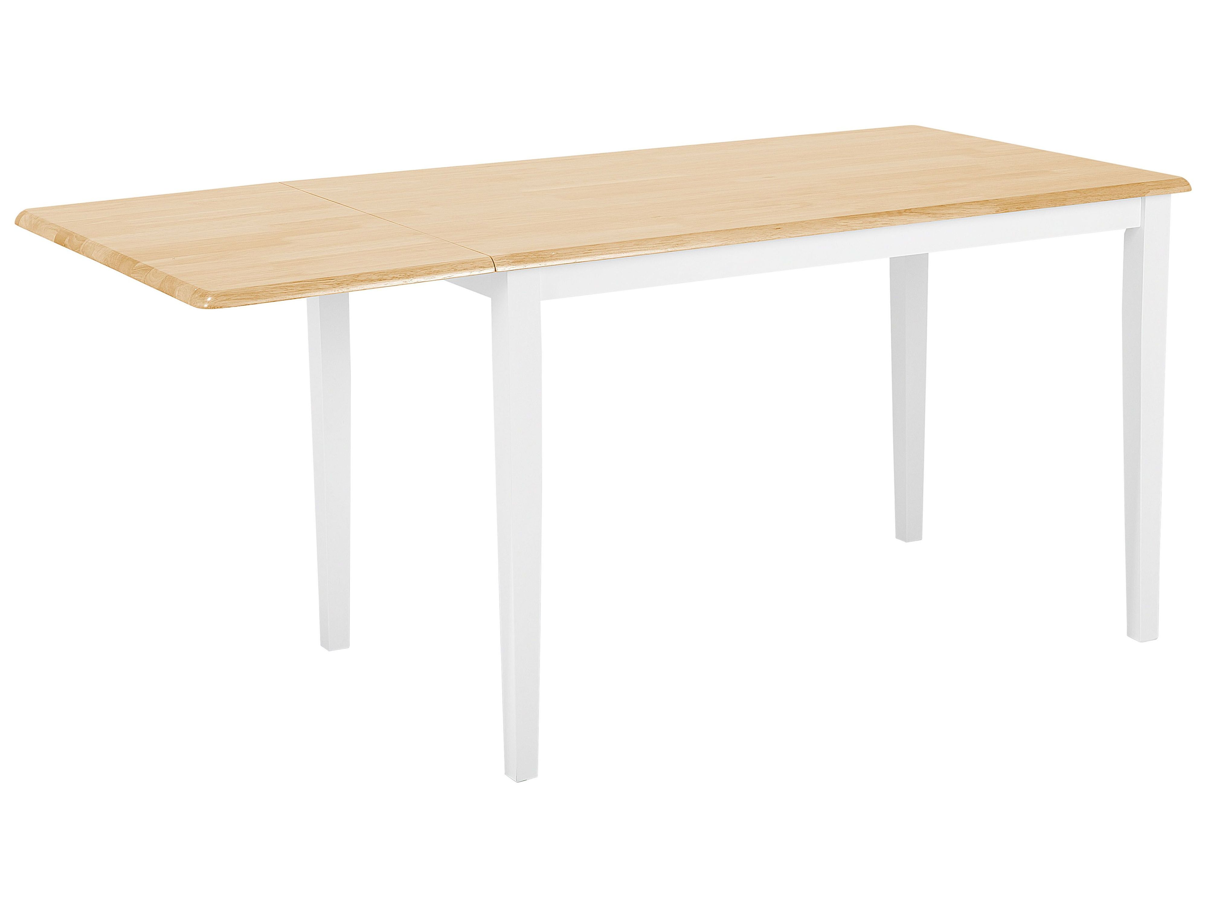 Extending Dining Table LOUISIANA Light Brown 120/160 cm 75 cm Wood