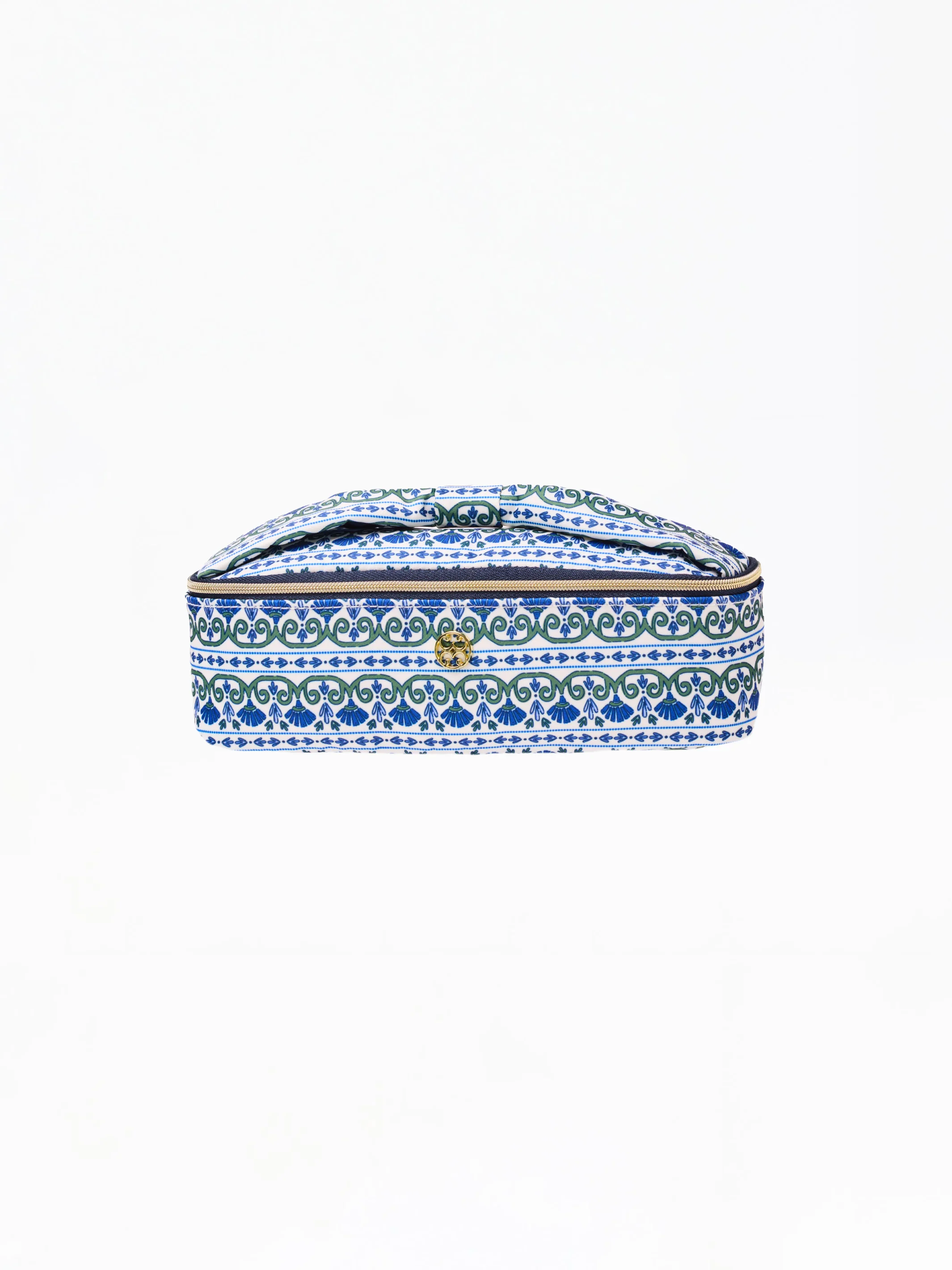 Kiss and Makeup Mini Bag | Floral Foulard Nvy