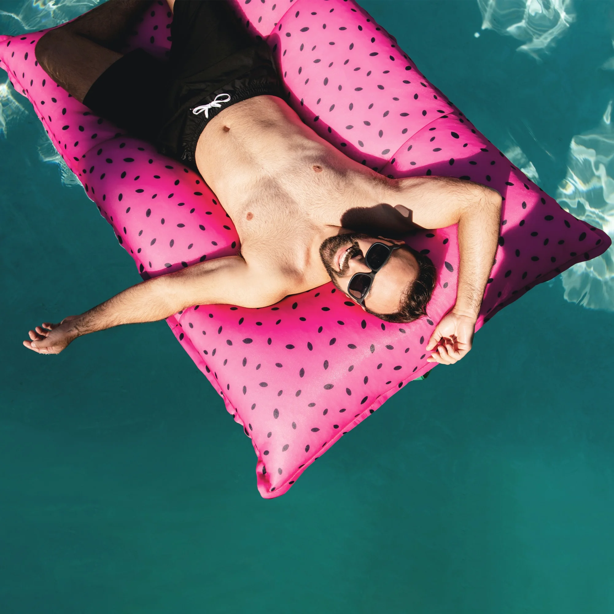 Big Joe Lagoon Lounger No Inflation Needed Pool Float, Americana Nautical Stripe Double Sided Mesh, Quick Draining Fabric, 5 feet Giant - Image 55