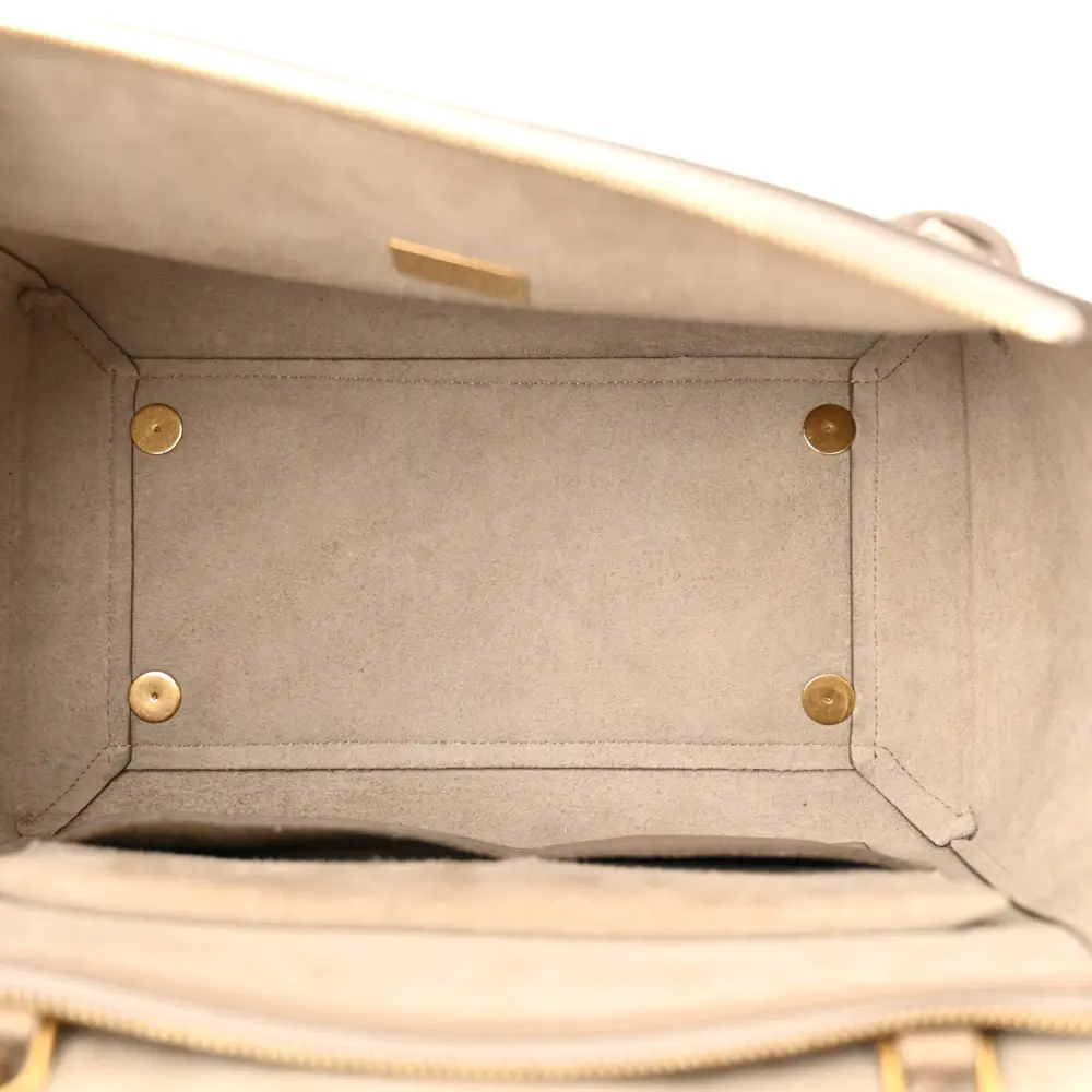 Celine Light Taupe Grained Calfskin Leather Mini Belt Bag Rep1:1High-quality replica