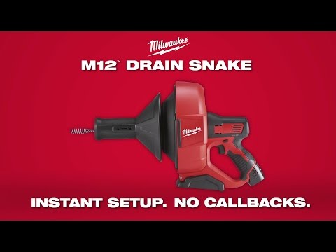 Milwaukee M12 12V Lithium-Ion Cordless Drain Auger Kit