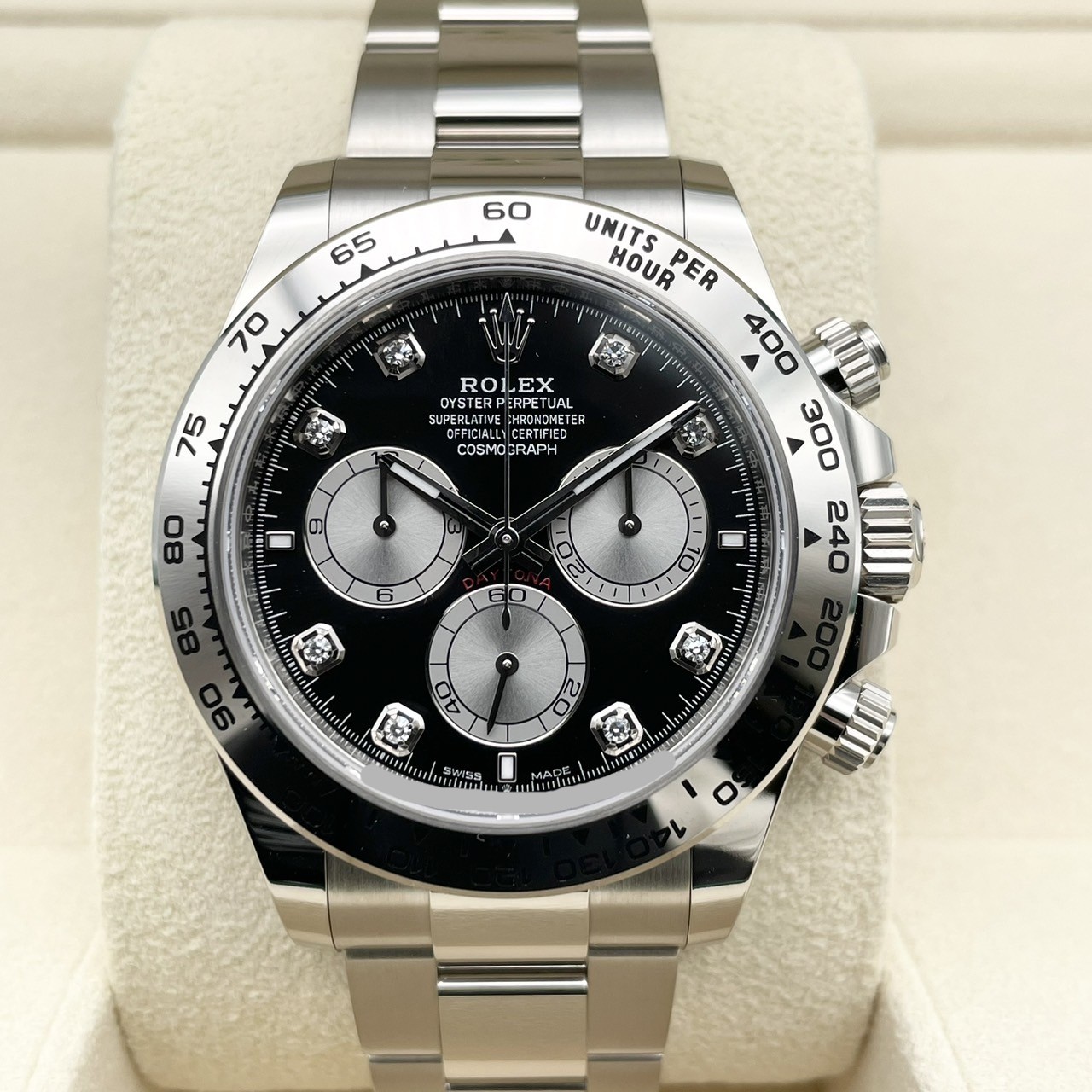Rolex Cosmograph Daytona 40mm, 18k White Gold, Ref# 126509-0002(1:1 replica) - Elite Watch Atelier