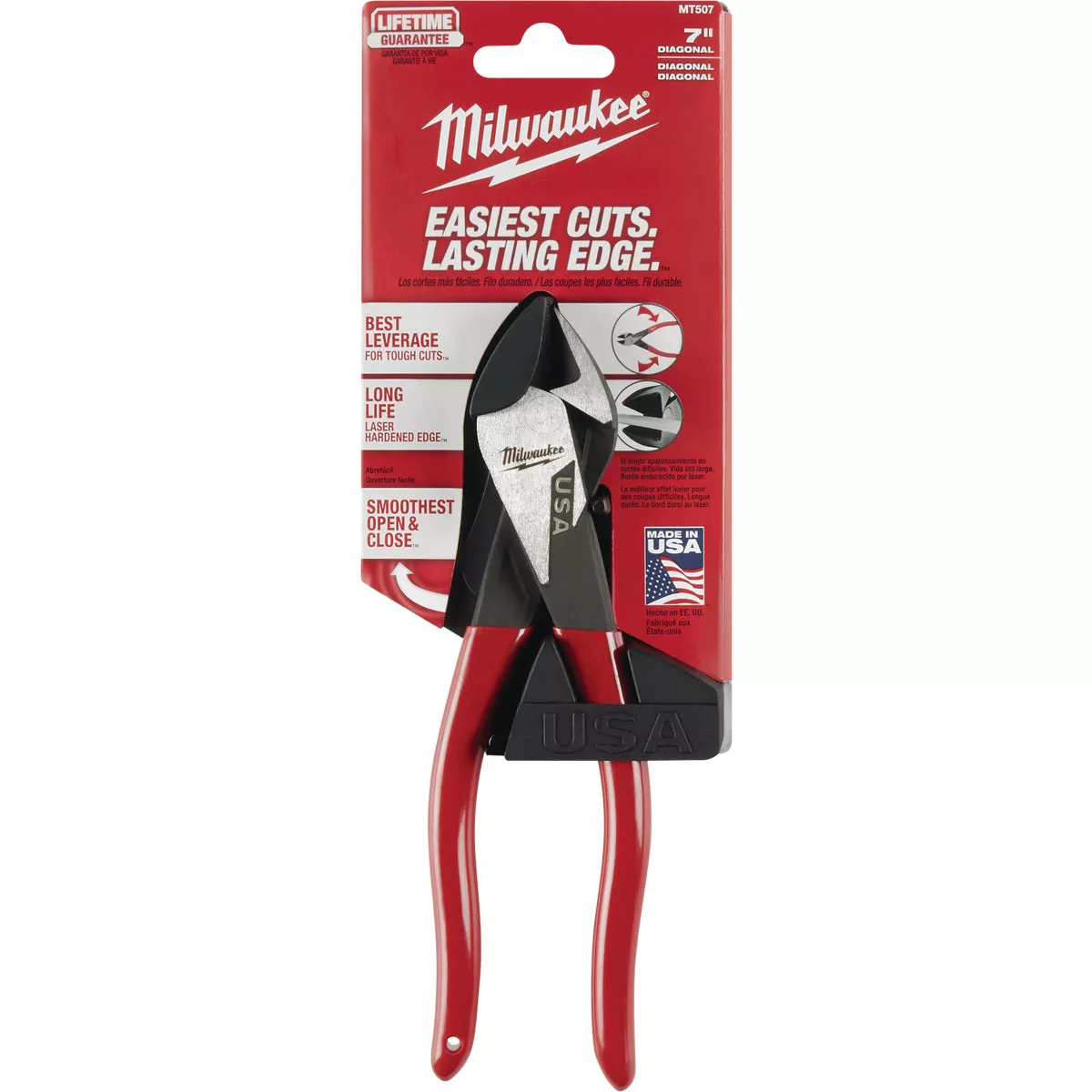 Milwaukee 7 In. Dipped Grip Diagonal Cutting Pliers
