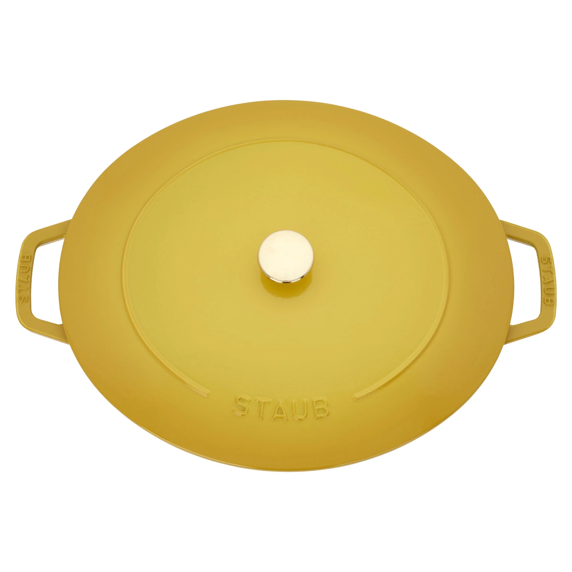 Staub Cast Iron 6.25-qt Shallow Oval Dutch Oven - Citron - Image 8