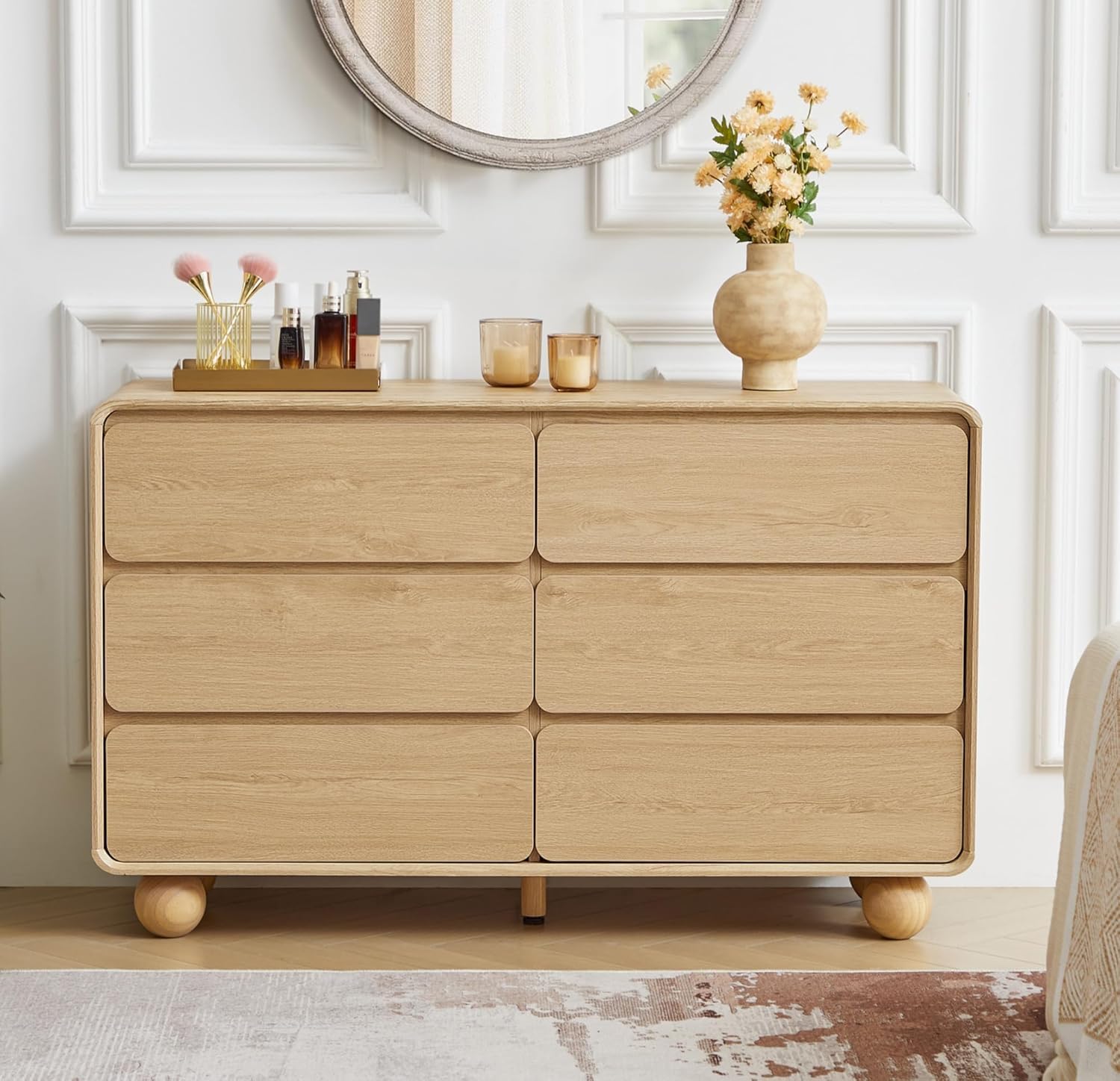 AVZEAR 6 Drawer Dresser for Bedroom, 48