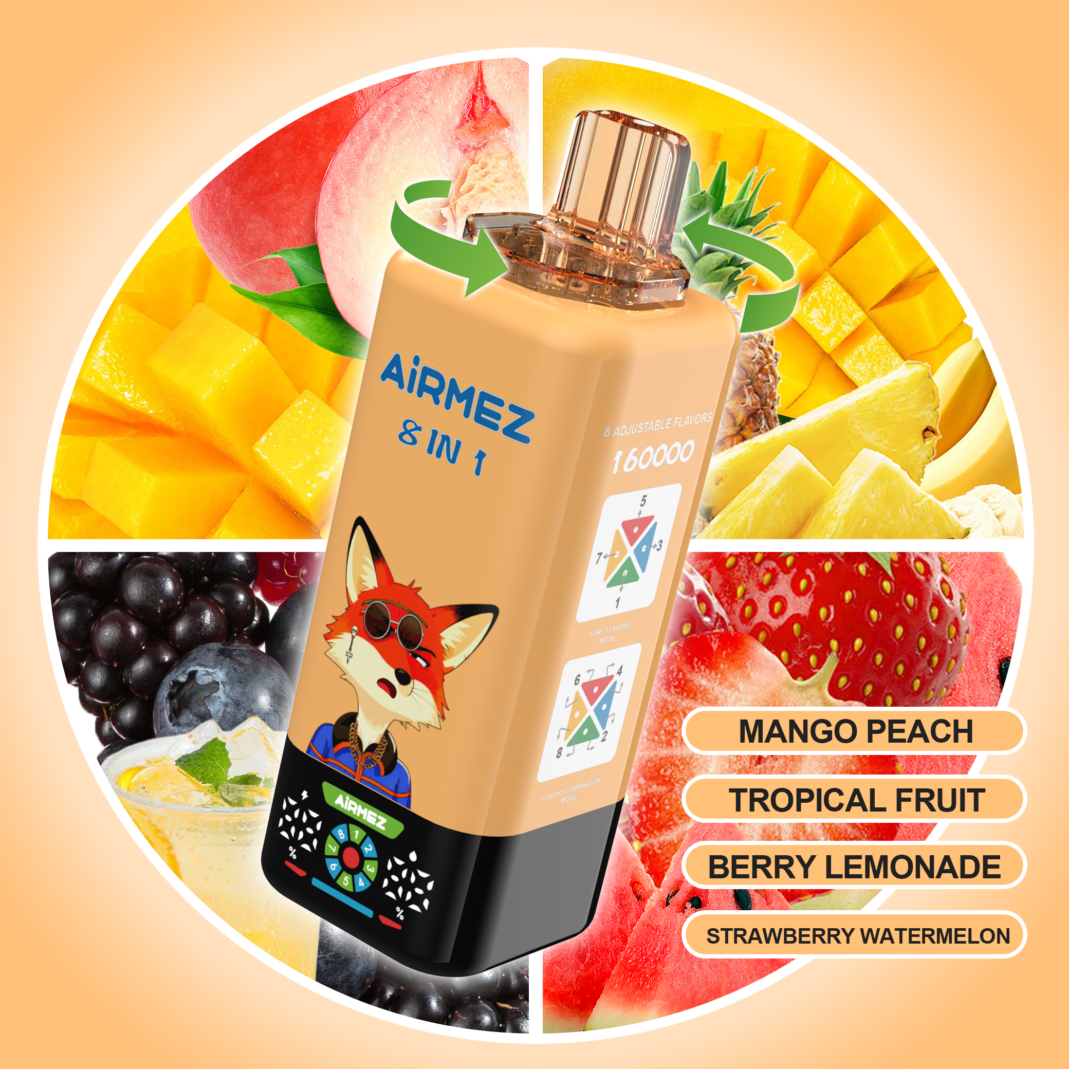 Airmez FOX 8-in-1 160000 Puffs