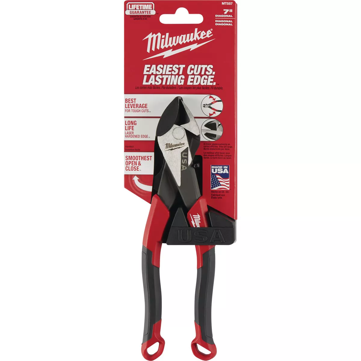 Milwaukee 7 In. Comfort Grip Diagonal Cutting Pliers (USA)