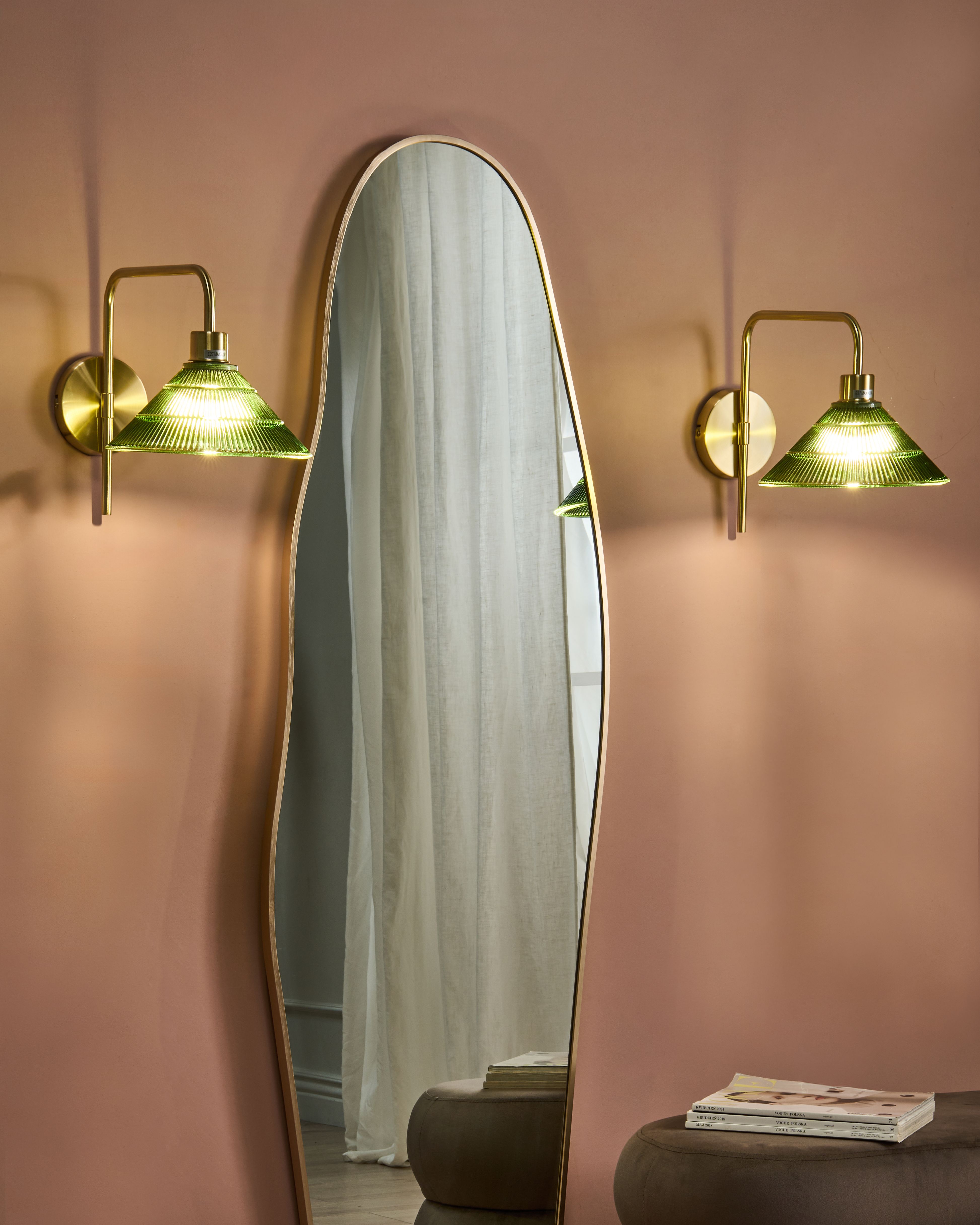 Set of 2 Wall Lamps SUMPUL Metal Gold