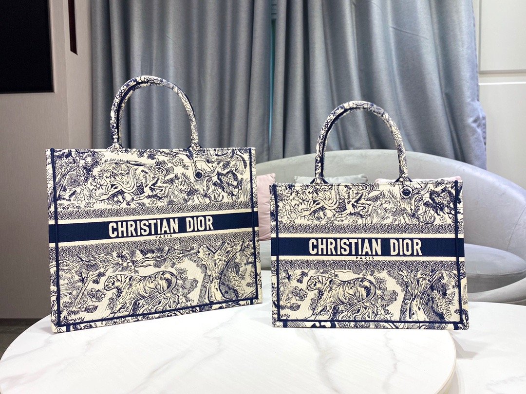 Christian Dior Large Dior Book Tote Blue Multicolor, For Women, Women’s Handbags 16.5in/42cm CD1:1High-quality replica