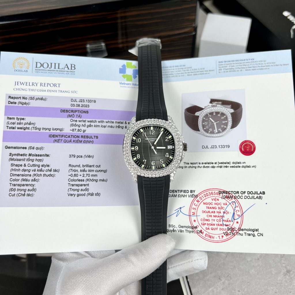 Patek Philippe Replica Watch Aquanaut 5167 Custom Moissanite Diamonds 3K Factory 40mm - Elite Watch Atelier