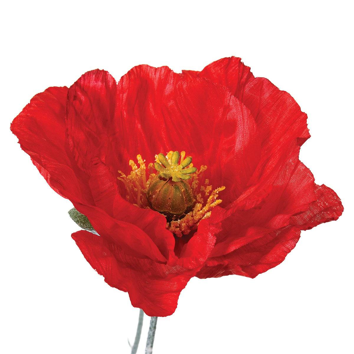 Artificial poppy stem Red, 70 cm