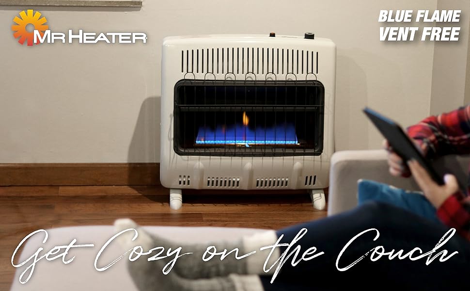 Chauffage d'appoint Blue Flame sans conduit, chauffage d'appoint, foyer, propane, gaz naturel, installez-vous confortablement sur le canapé