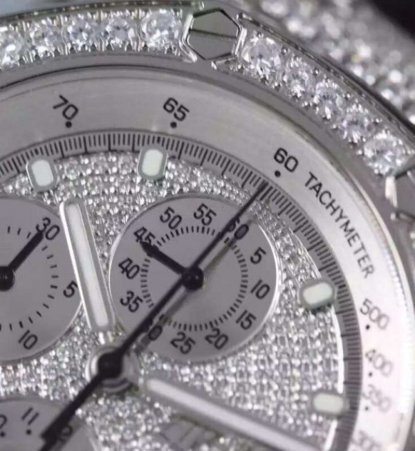 Replica Audemars Piguet JF Royal Oak Offshore SS Full Paved Diamonds A7750 - Elite Watch Atelier