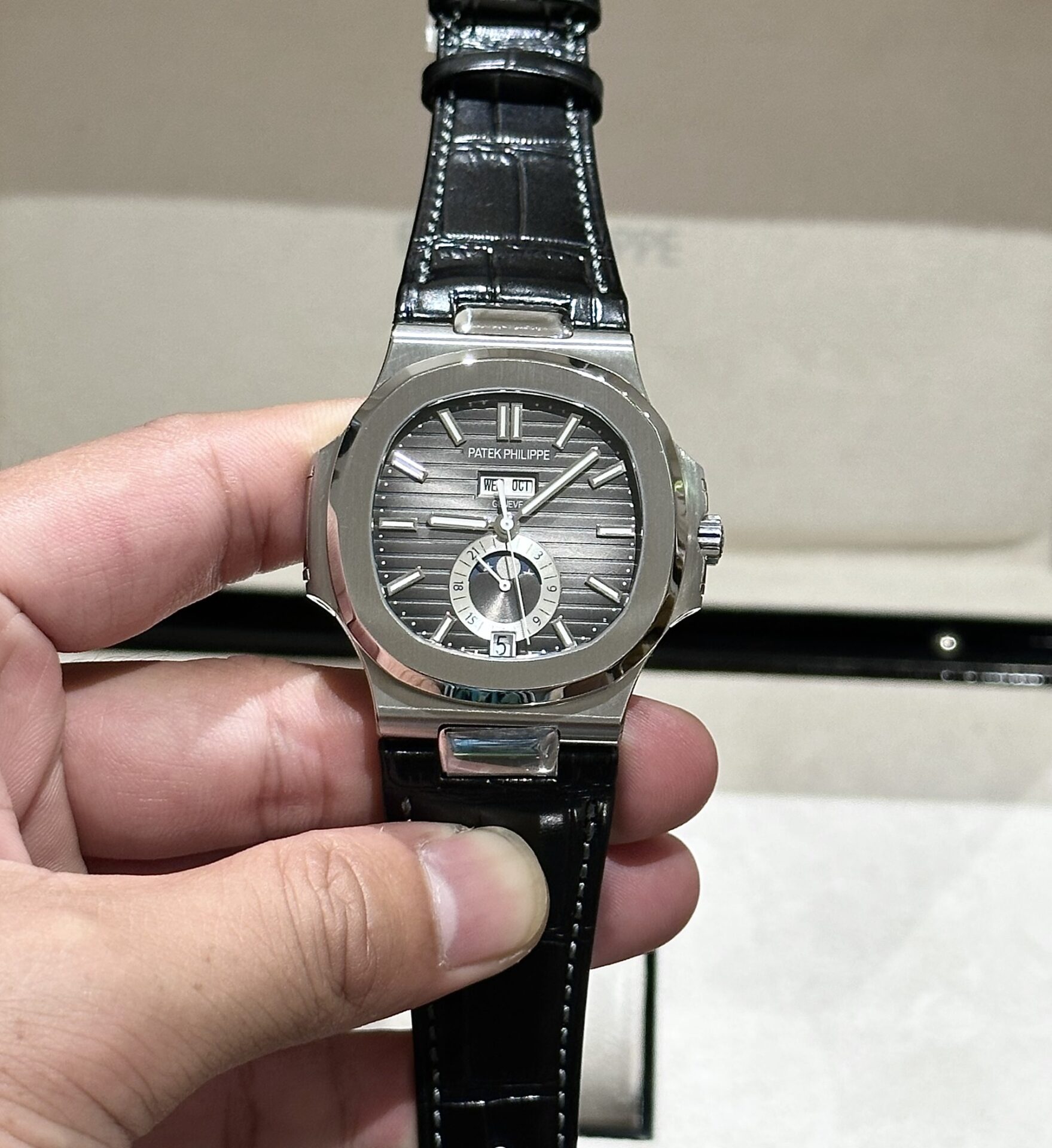 Patek Philippe Replica Watch Nautilus 5726G Gray Dial PPF Factory 40.5mm - Elite Watch Atelier