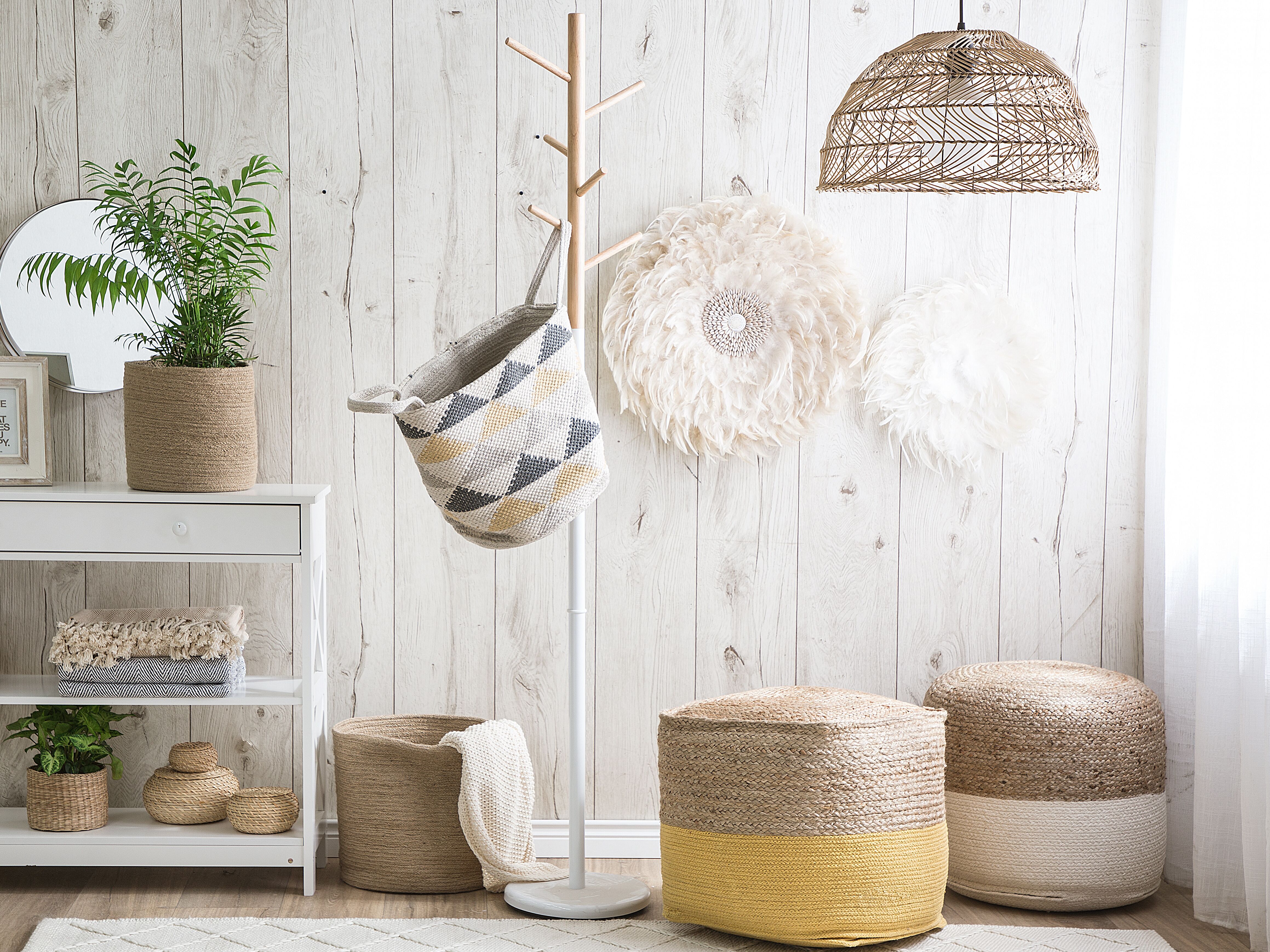 Pouffe KIRAMA Jute Yellow