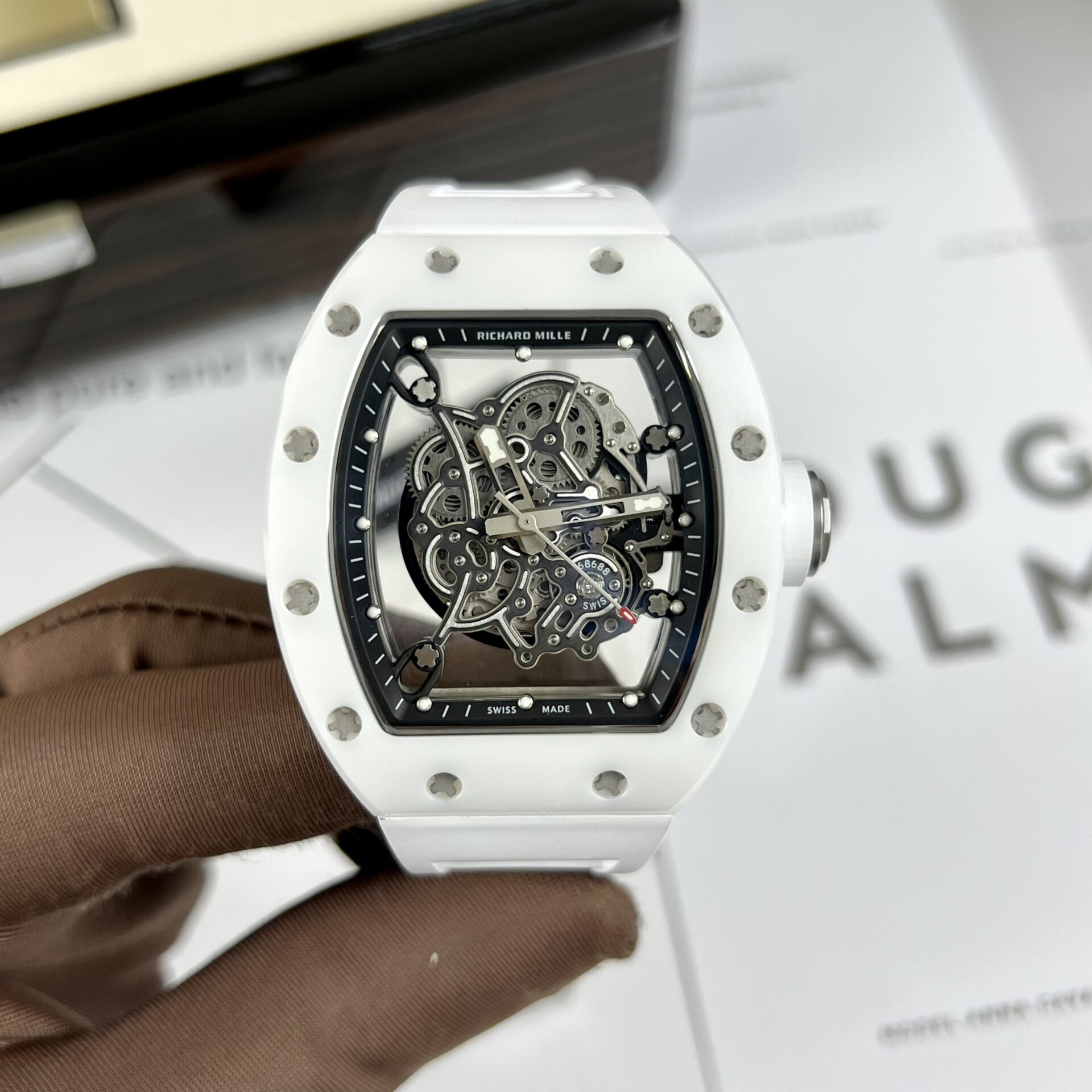 Richard Mille RM055 White High Quality Replica Watch 45mm - Top club