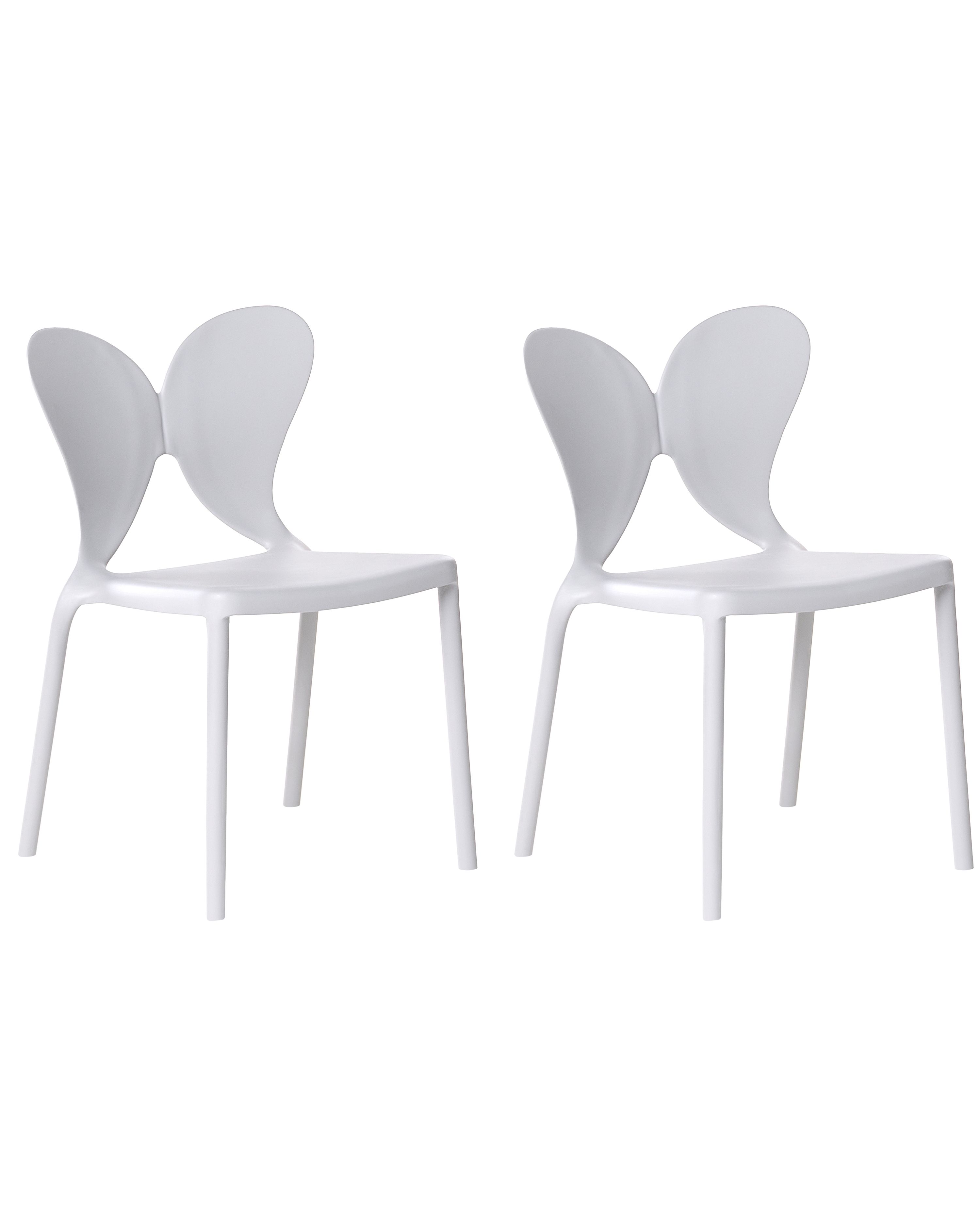 Set of 2 Garden Chairs LARISSA Light Grey