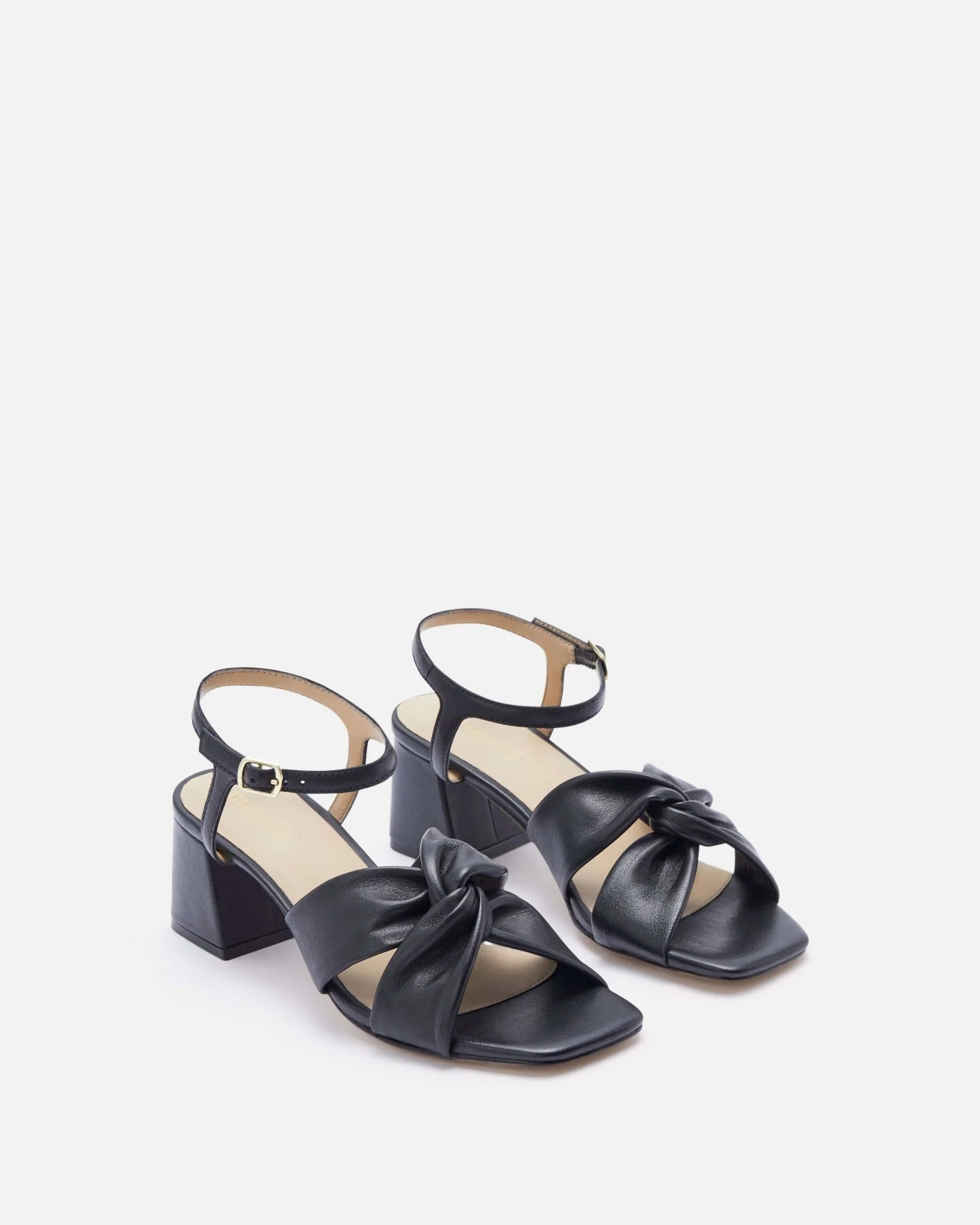 SANDALES MAGNIUM NOIR - Sandales à talons noir en cuir souple