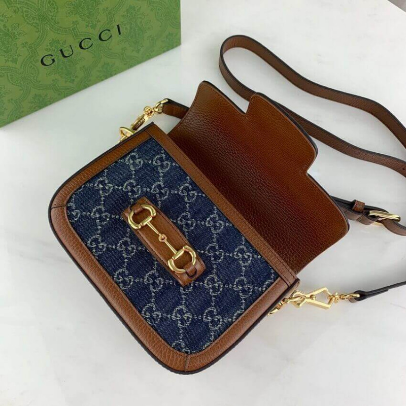 Replica Gucci Horsebit 1955 Denim Mini Bag 6585741:1High-quality replica