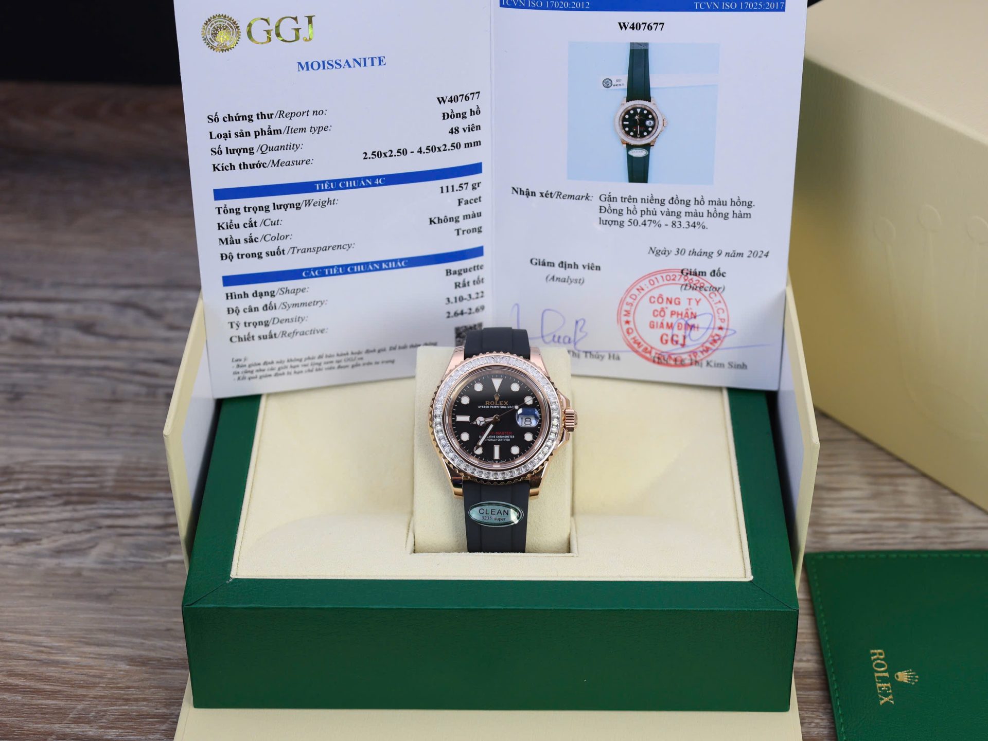 Rolex Yacht-Master Custom Gold Wrapped With Moissanite Baguette Diamond Hong Kong 40mm - Elite Watch Atelier