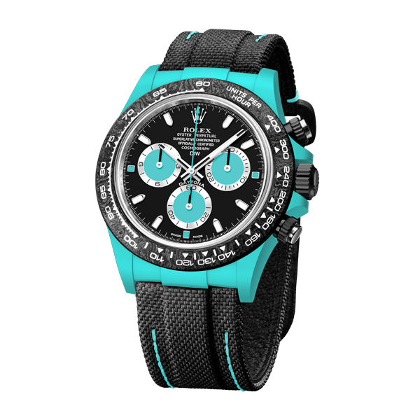 ROLEX Diw Daytona quartz fiber celeste 40mm oyster black(1:1 replica) - Elite Watch Atelier