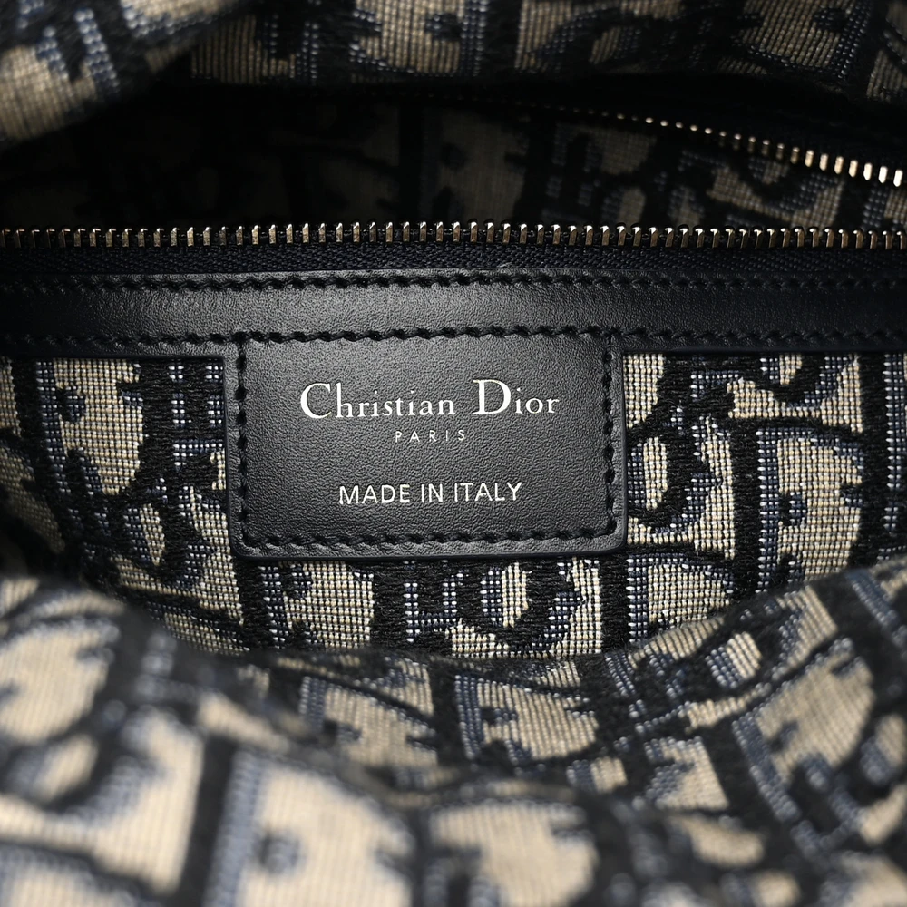 Mirror Quality Replica Lady Dior Wicker Blue Handbag