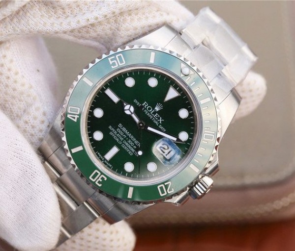 Replica Rolex Submariner 116610 LV Green Ceramic VRF SS Bracelet A2836 - Elite Watch Atelier