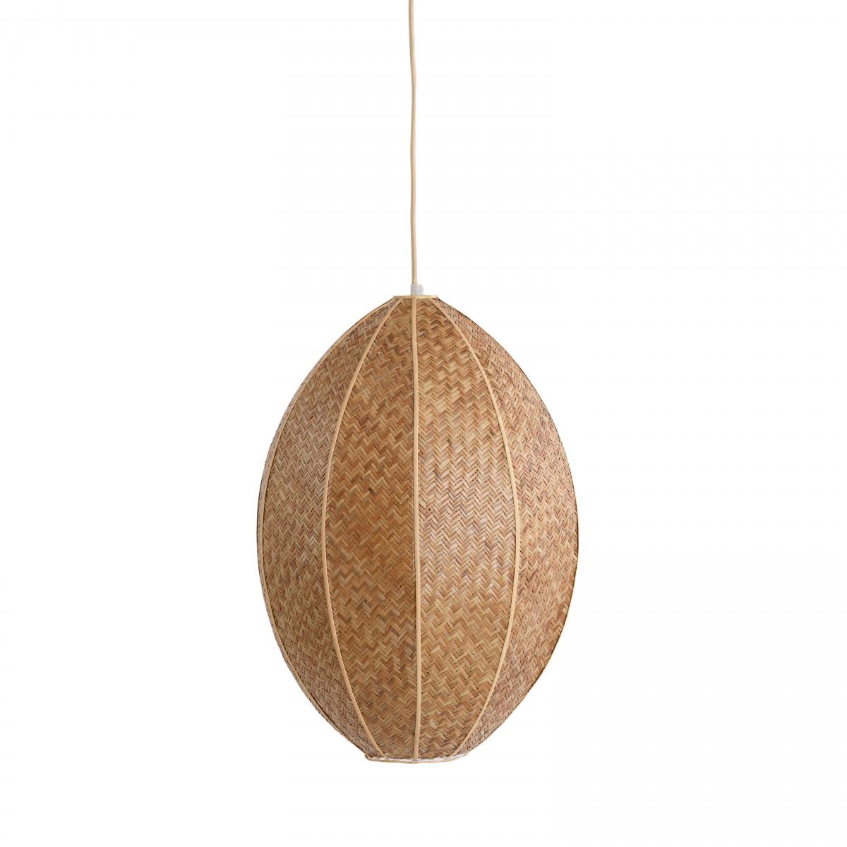Light & Living - Milatos hanglamp Ø38x51 cm - webbing bruin
